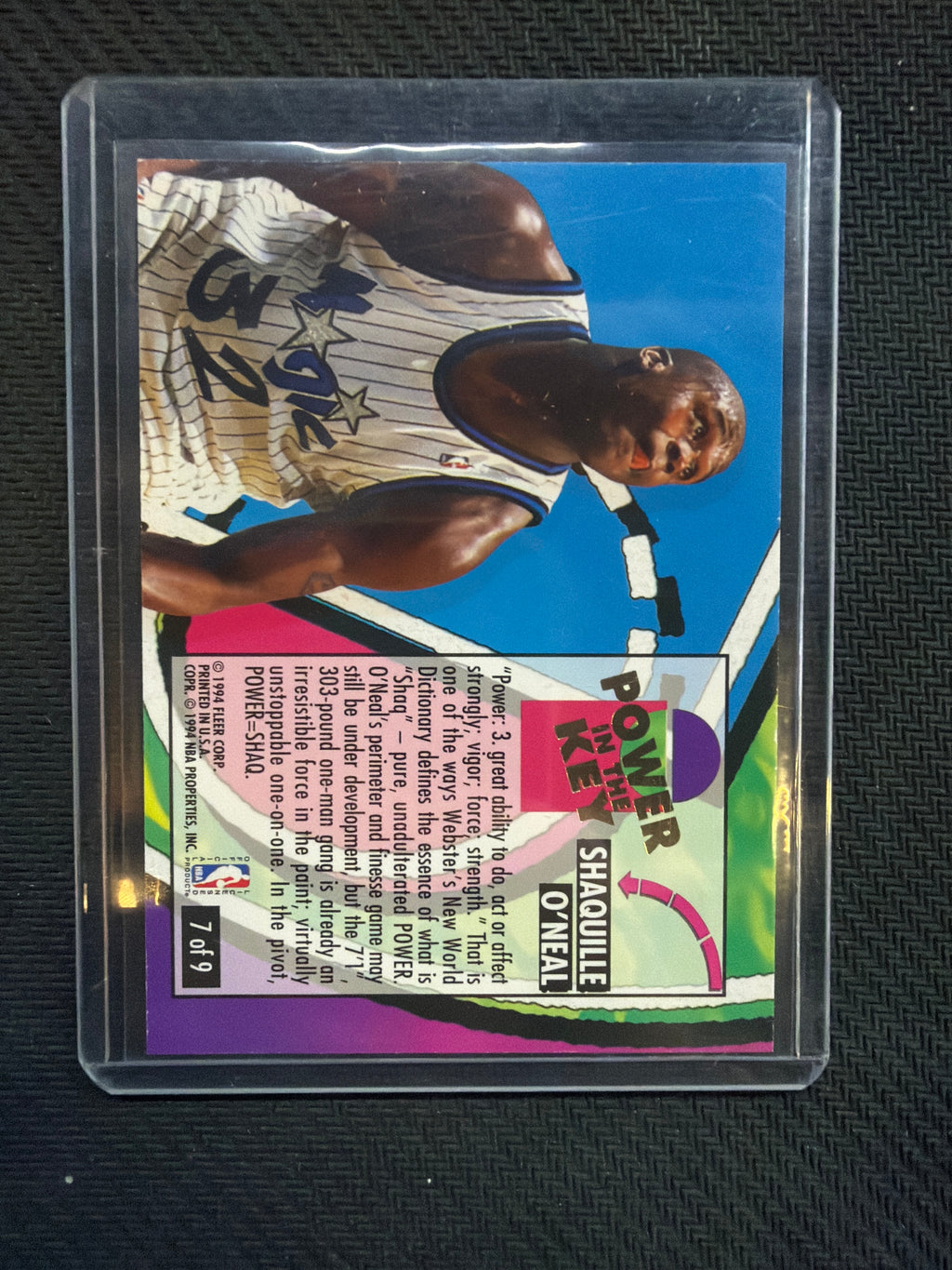 1993 Fleer Ultra Shaquille O'Neal Power In The Key #7 Magic