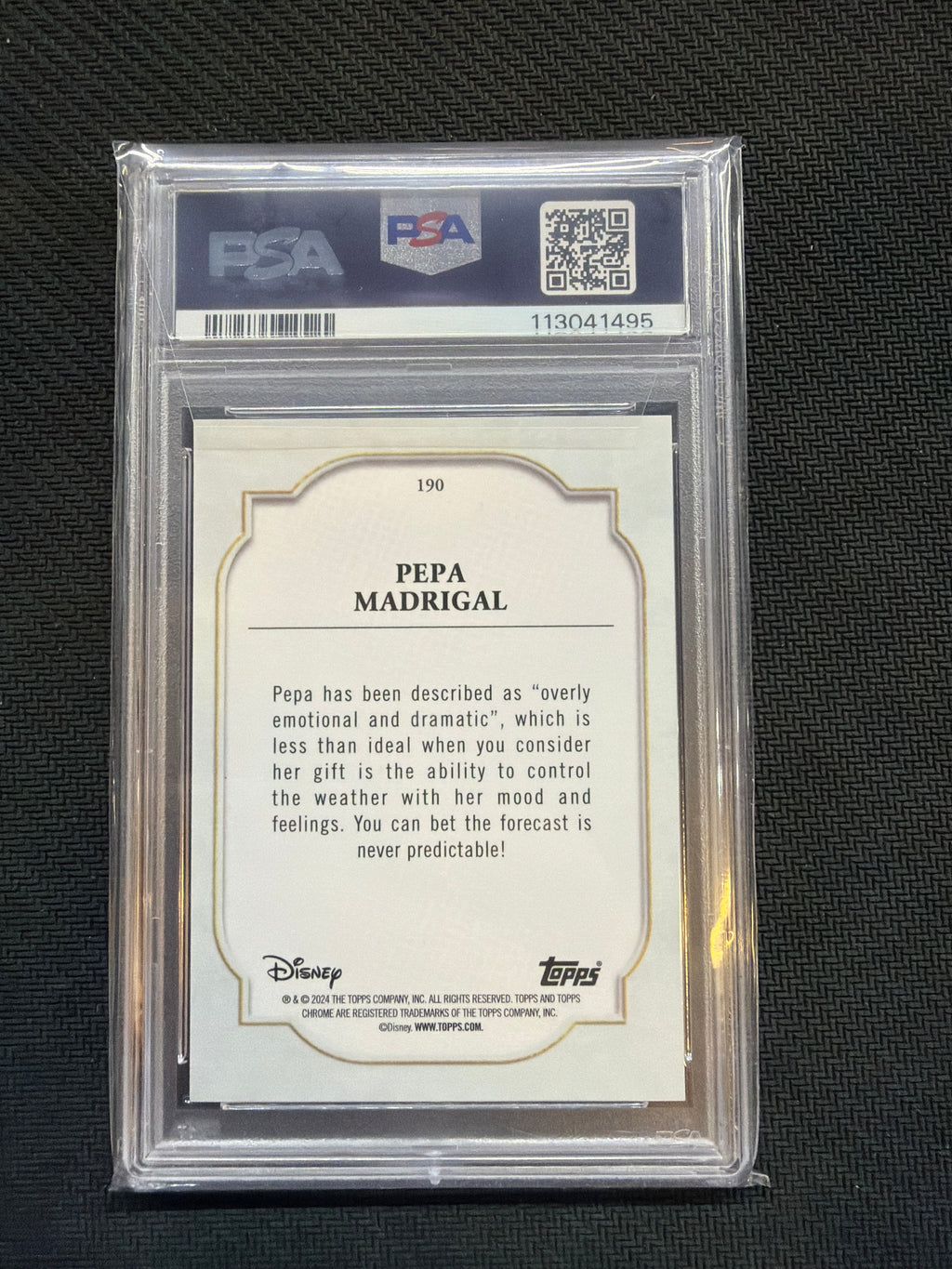 2024 Topps Chrome Disney Pepa Madrigal /199 PSA 9