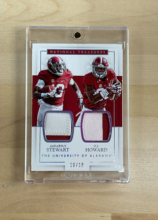 2017 Panini National Treasures Collegiate ArDarius Stewart O.J. Howard Dual Patch /10