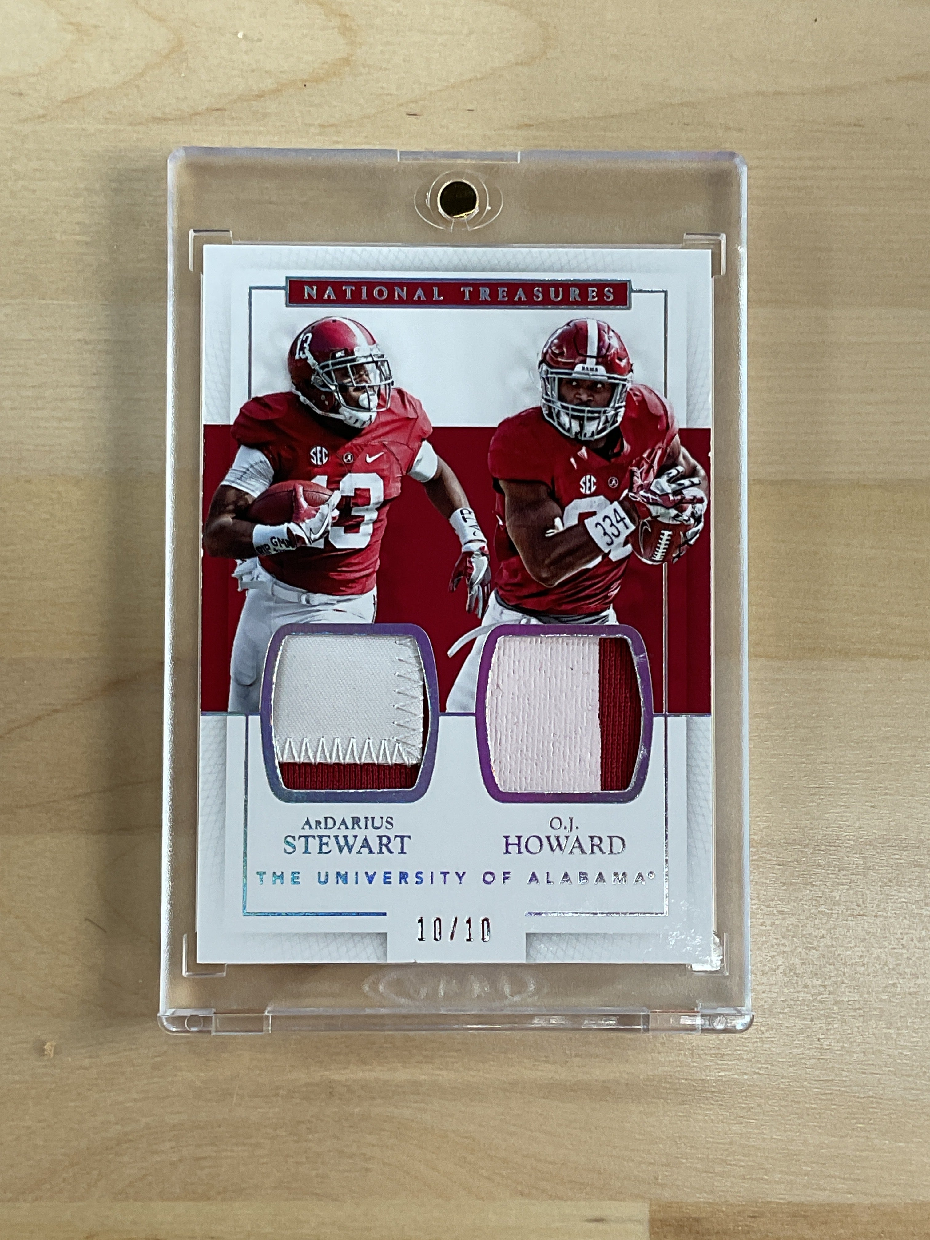 2017 Panini National Treasures Collegiate ArDarius Stewart O.J. Howard Dual Patch /10