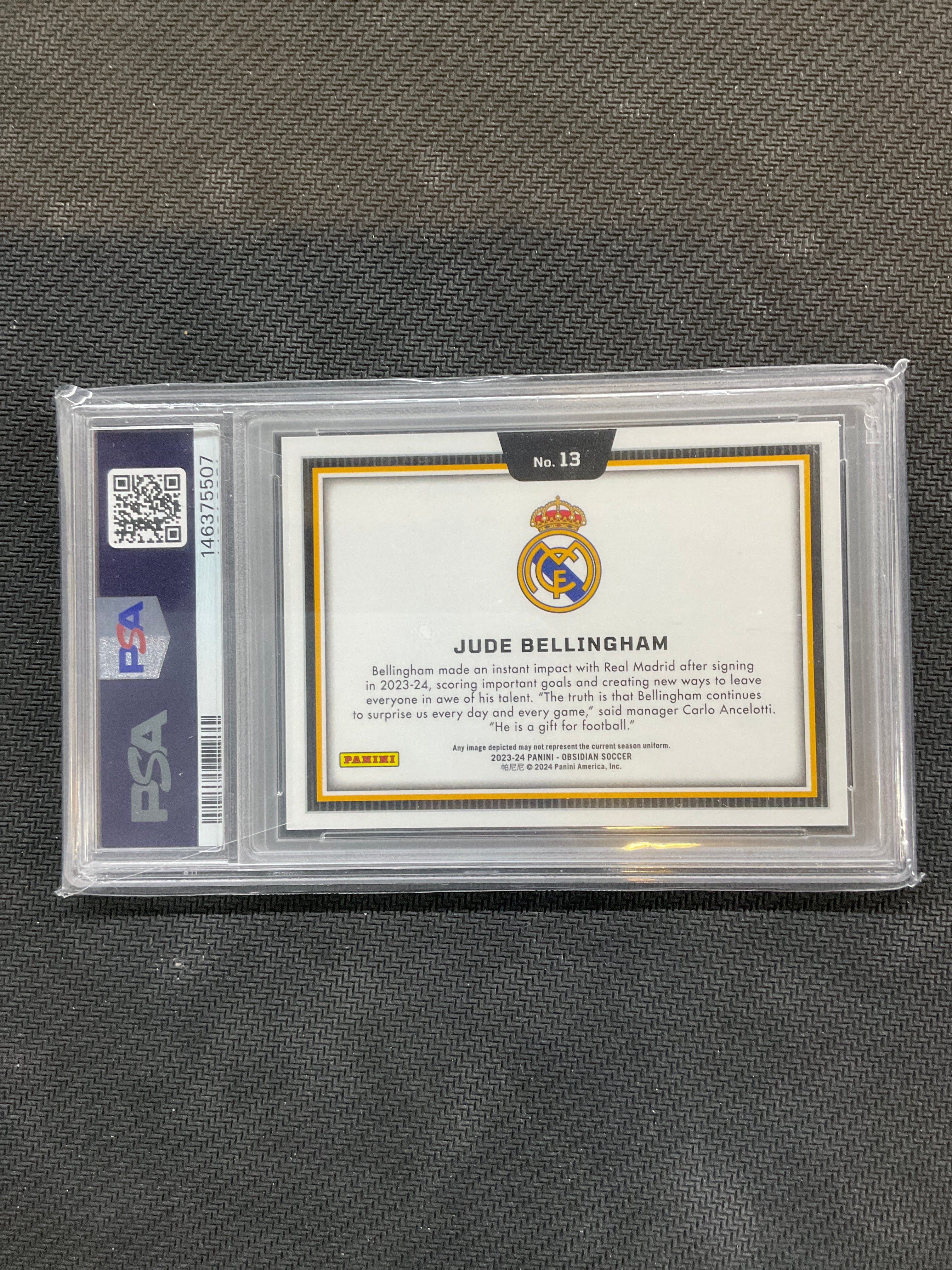 2023-24 Panini Obsidian Jude Bellingham Black Color Blast #13 PSA 10