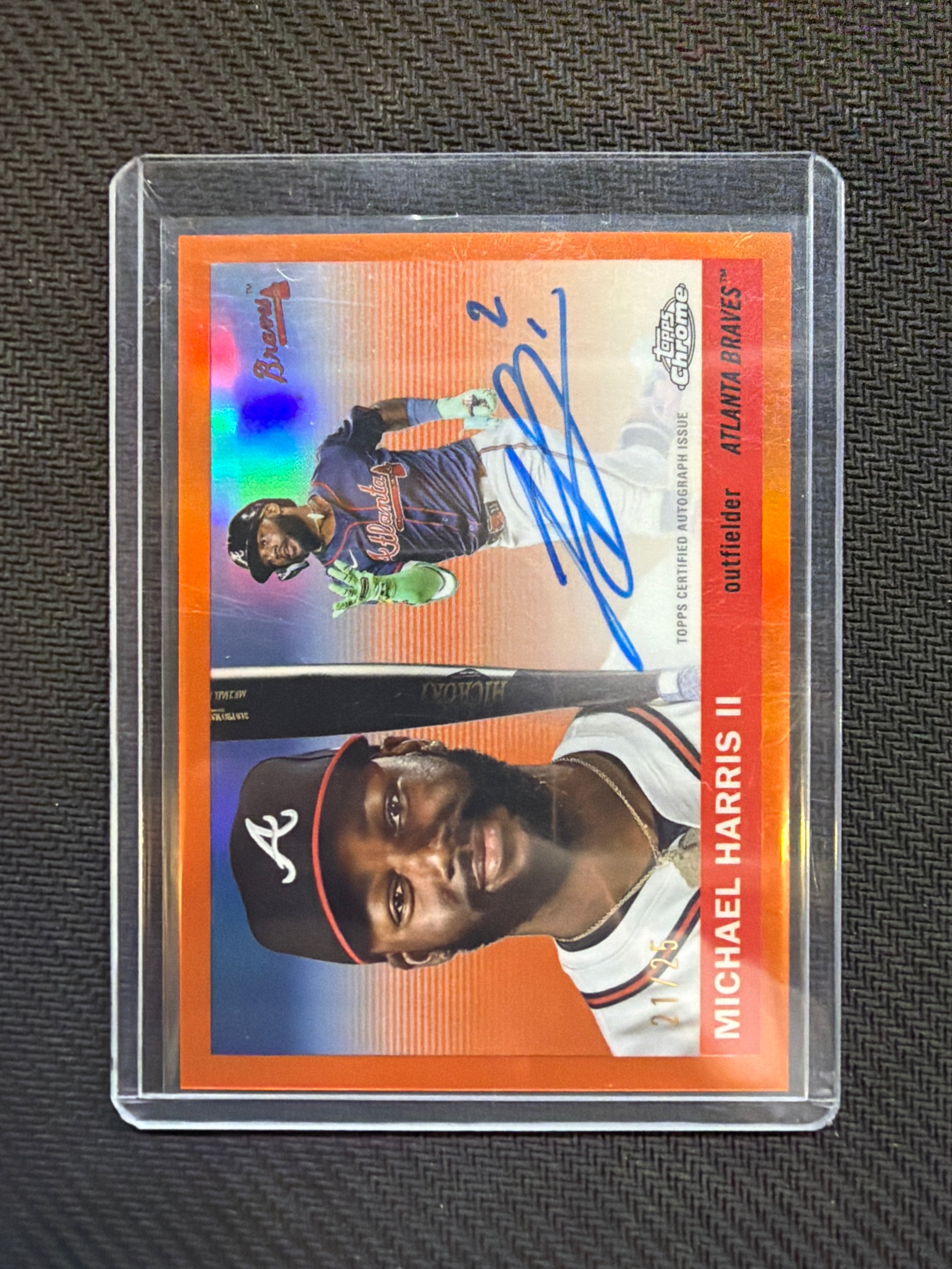 2025 Topps Chrome Platinum Michael Harris Auto Orange /25 Braves
