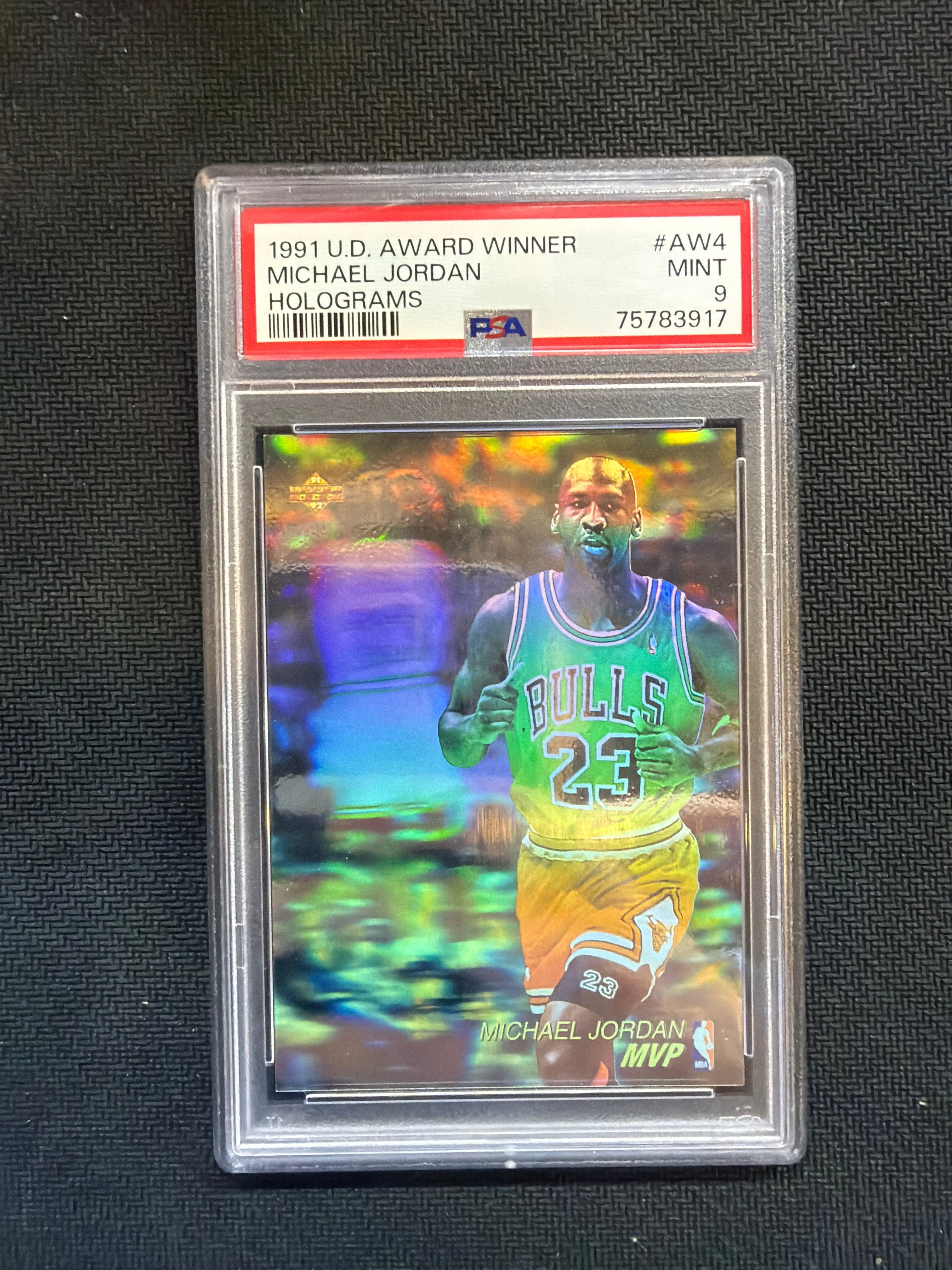 1991 Upper Deck Award Winner Michael Jordan Holograms PSA 9 Bulls