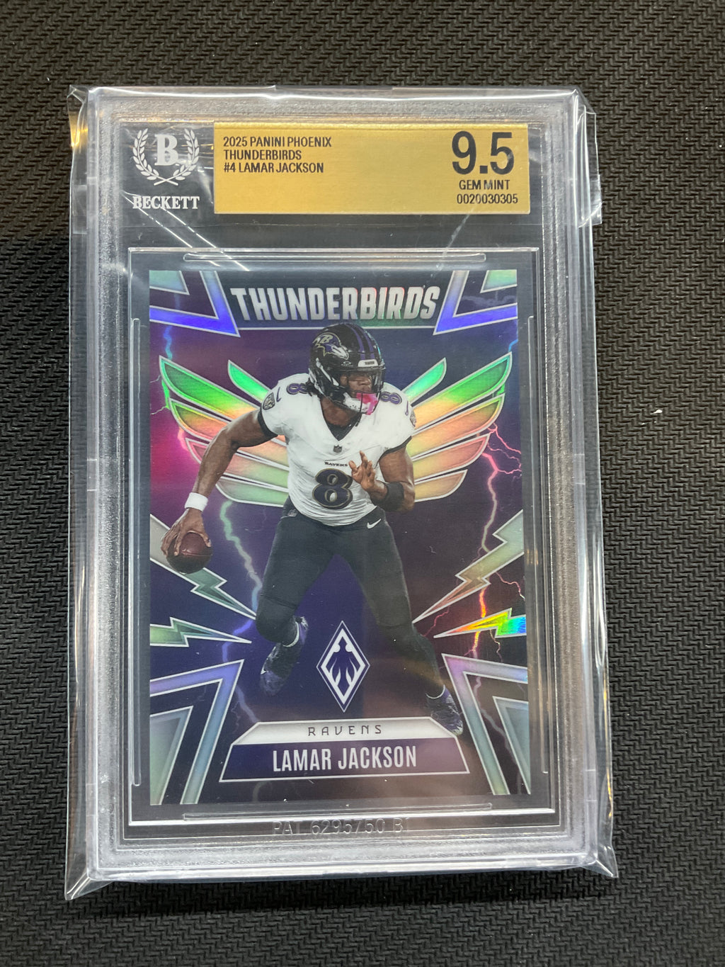 2025 Phoenix Lamar Jackson Thunderbirds BGS 9.5 Raves 305