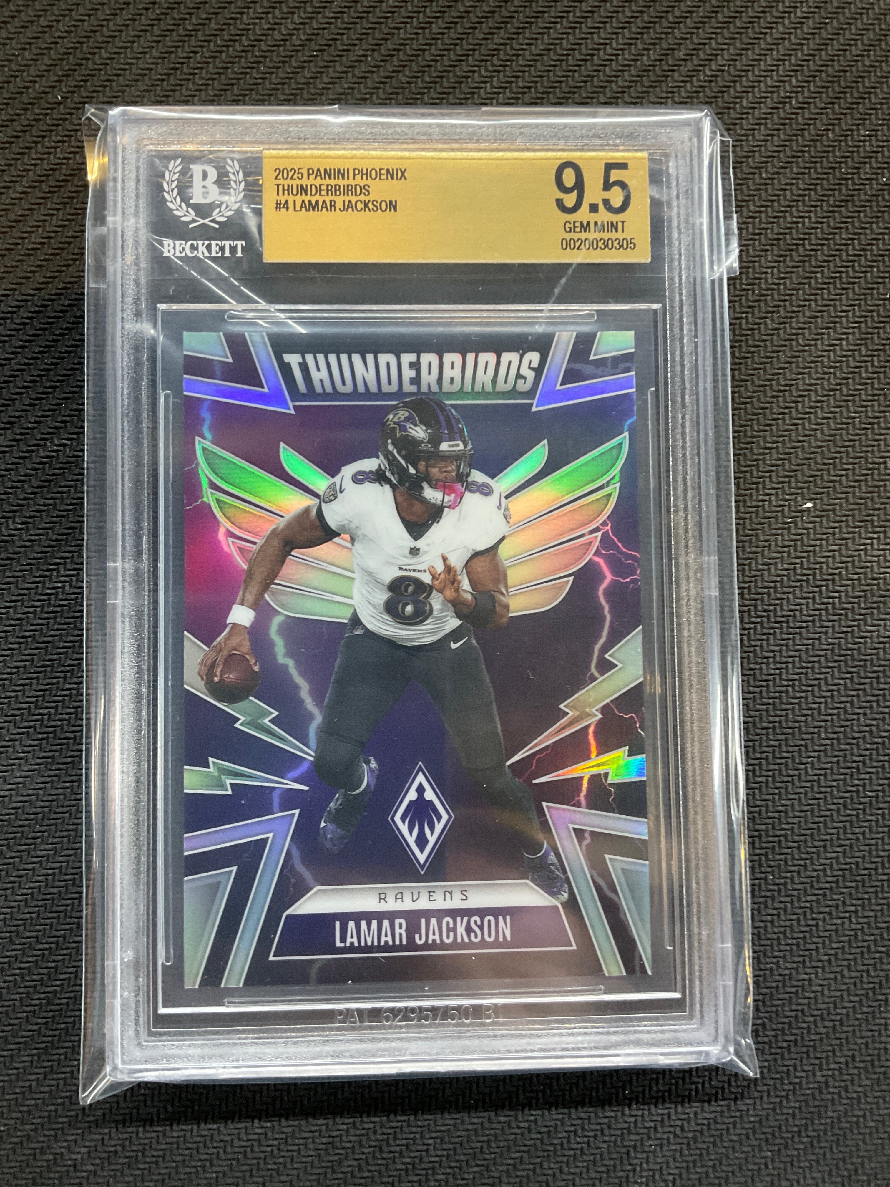 2025 Phoenix Lamar Jackson Thunderbirds BGS 9.5 Raves 305