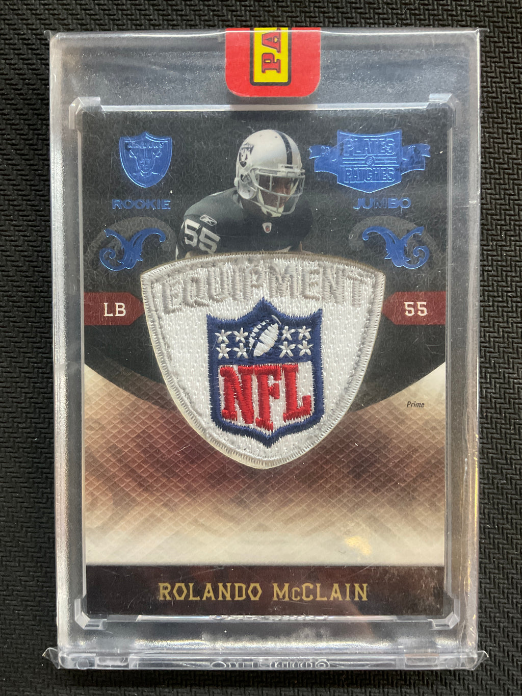 2010 Panini Plates & Patches Rolando McClain Rookie Jumbo Shield 1/1 Raiders