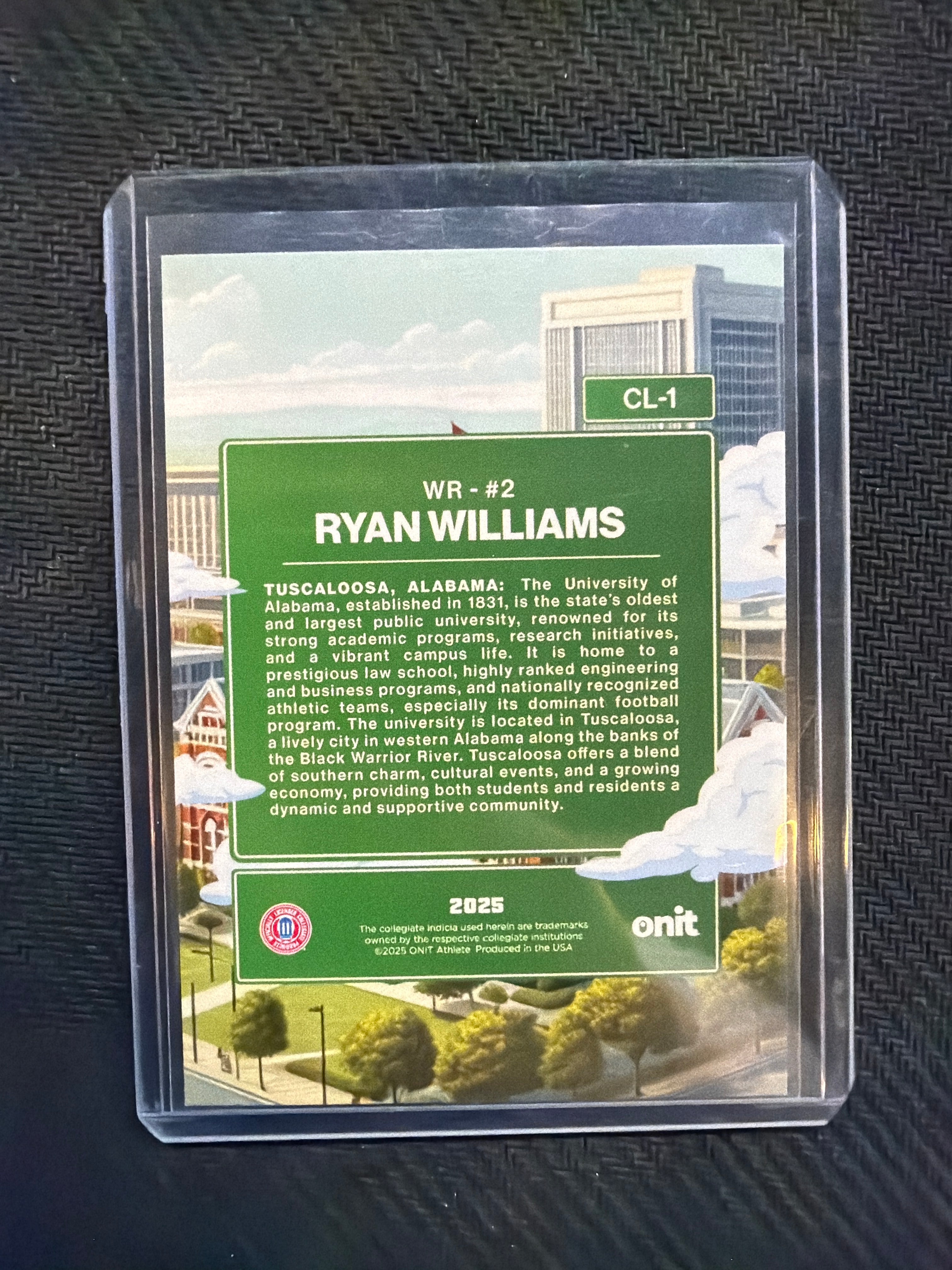 2025 Onit Ryan Williams City Limits Tuscaloosa Alabama 2