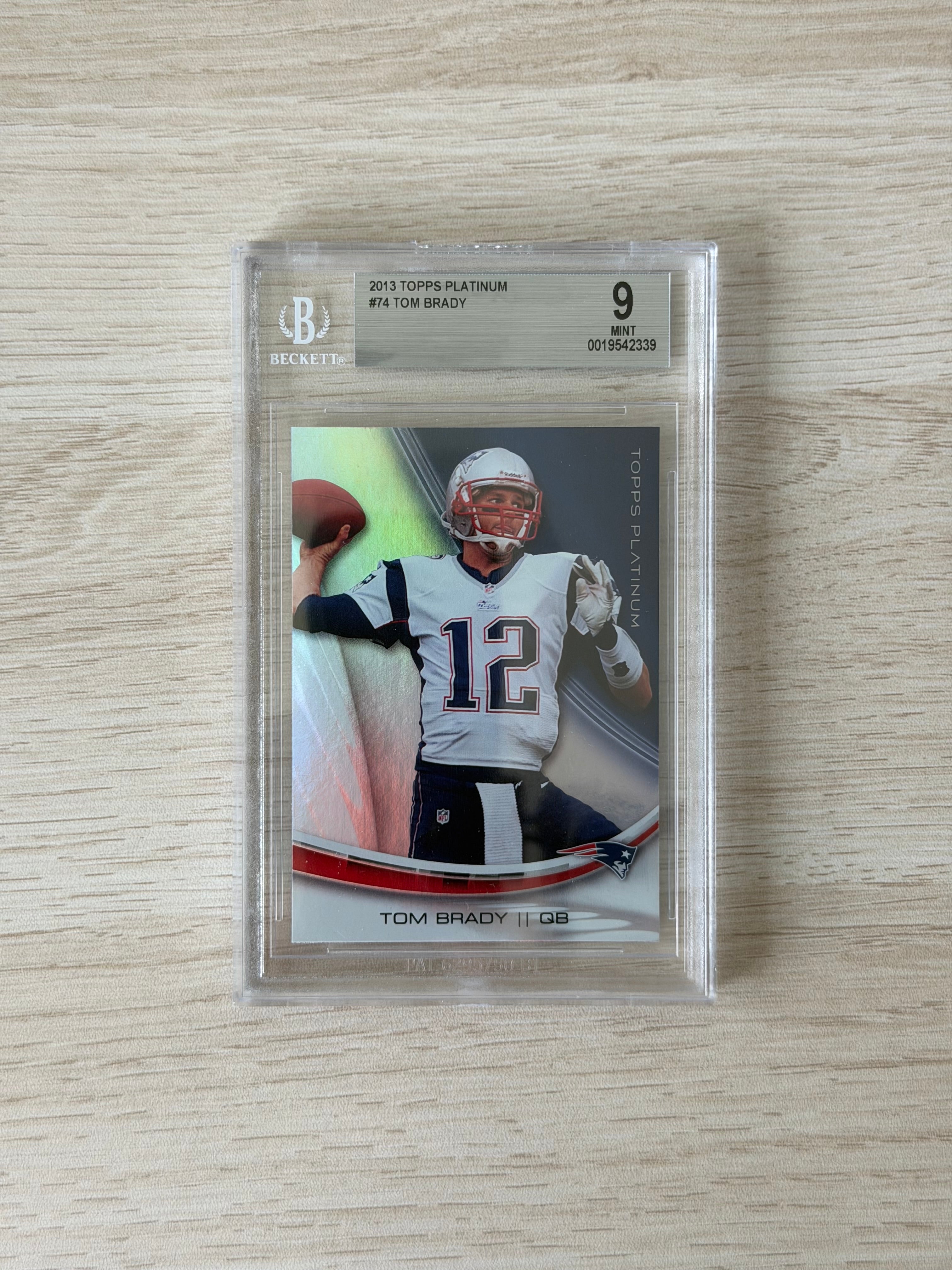 2013 Topps Platinum #74 Tom Brady BGS 9 Pats