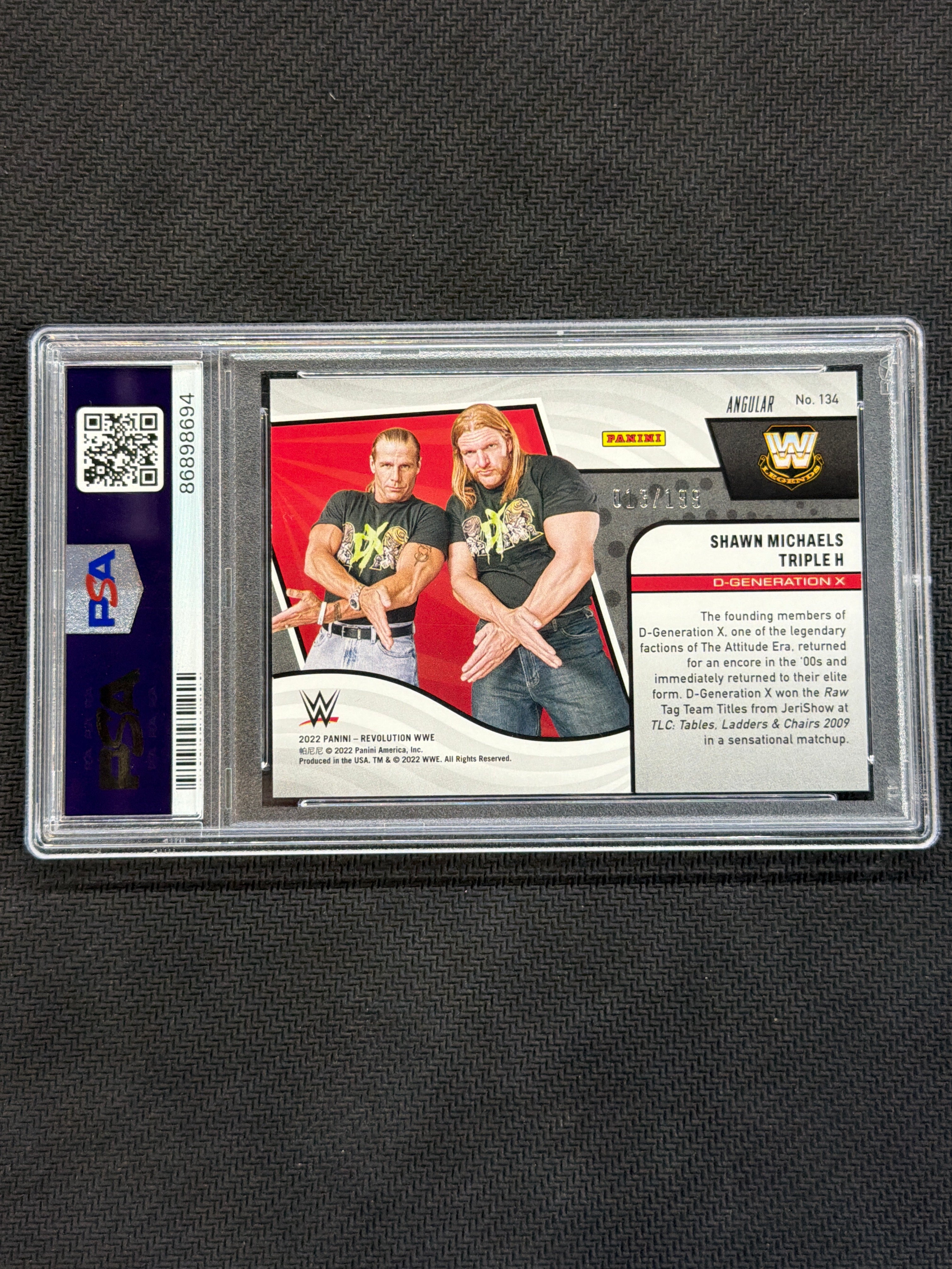 2022 Revolution WWE Sean Michaels Triple H Angular /199 PSA 10 694