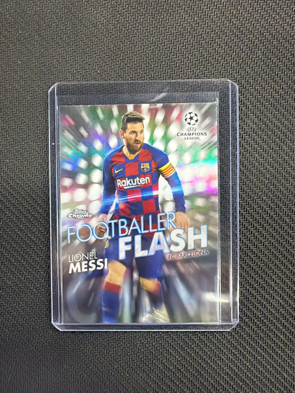 2020 Topps Chrome UEFA Lionel Messi Footballer Flash FC Barcelona
