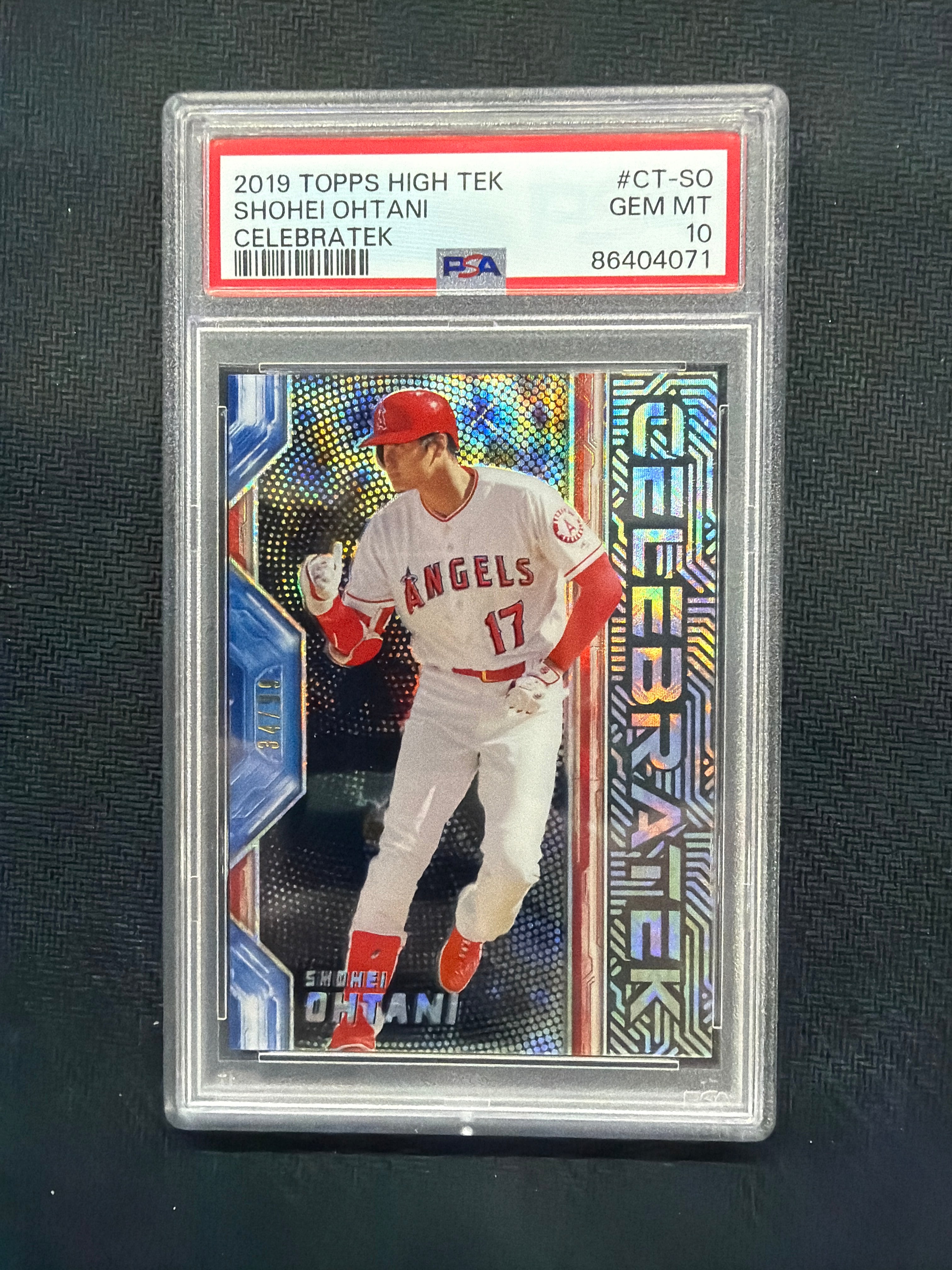 2019 Topps High Tek Shohei Ohtani Celebratek PSA 10 Angels