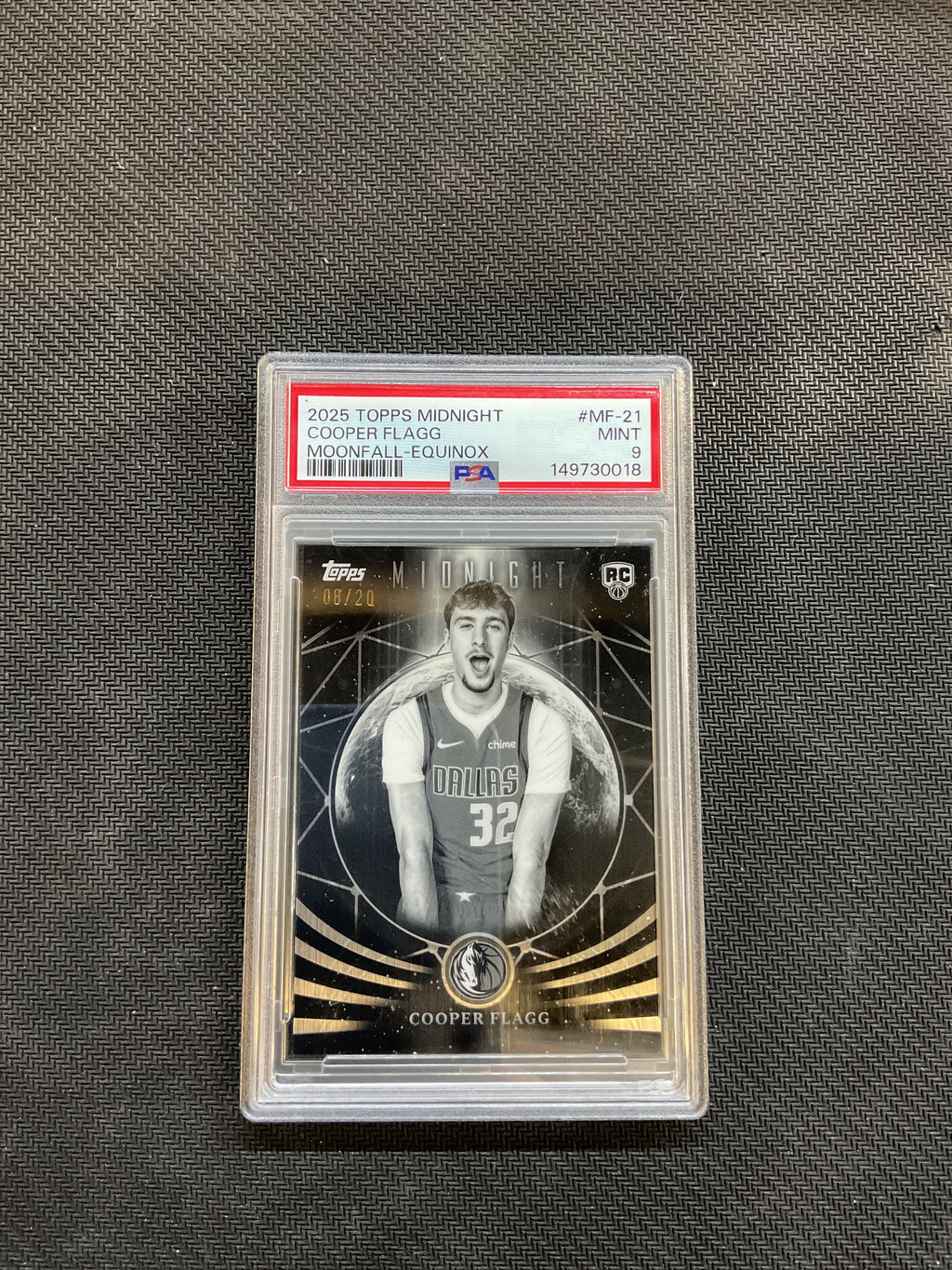 2025 Topps Midnight Cooper Flagg Rookie Moonfall Equinox /20 PSA 9 Mavericks