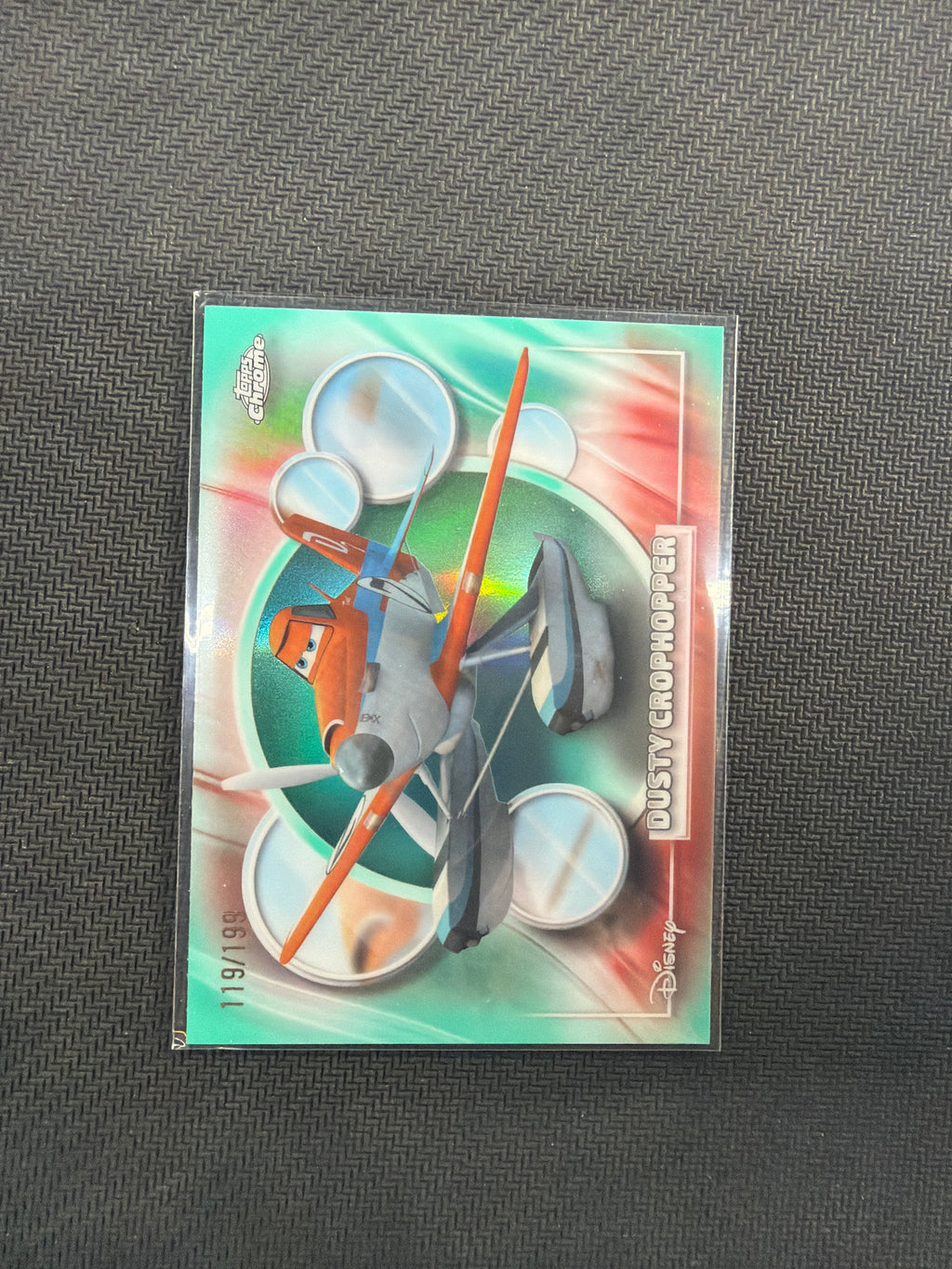 2026 Topps Chrome Disney Dusty Crophopper Aqua /199 Planes