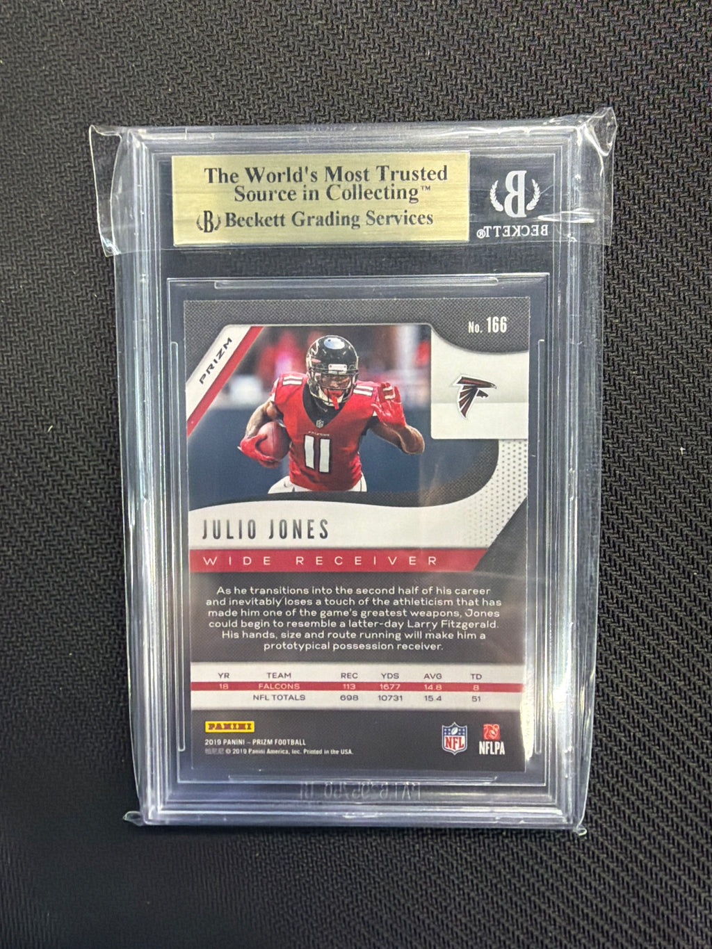 2019 Panini Prizm Julio Jones Orange Lazer BGS 9.5 Falcons
