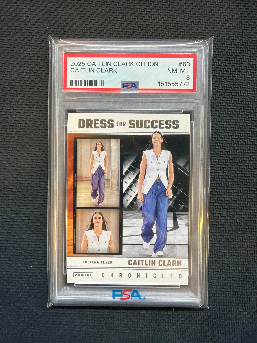 2025 Caitlin Clark Chronicled Caitlin Clark Dress For Success PSA 8 77 – Magic City Collectibles