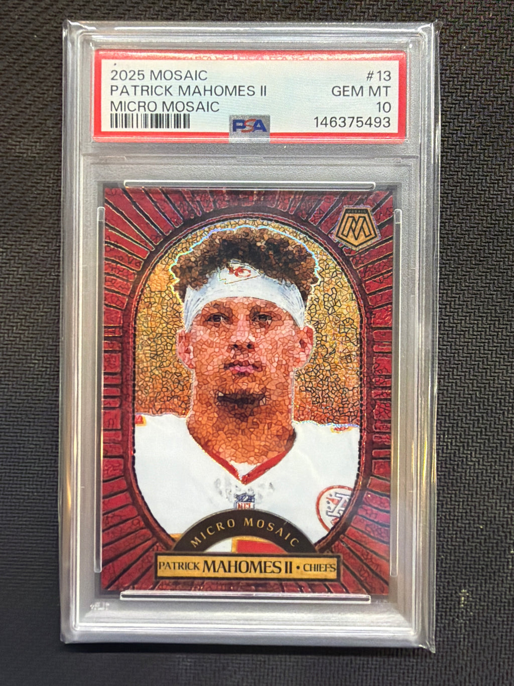 2025 Mosaic Patrick Mahomes II Micro Mosaic #13 PSA 10 Cheifs 493
