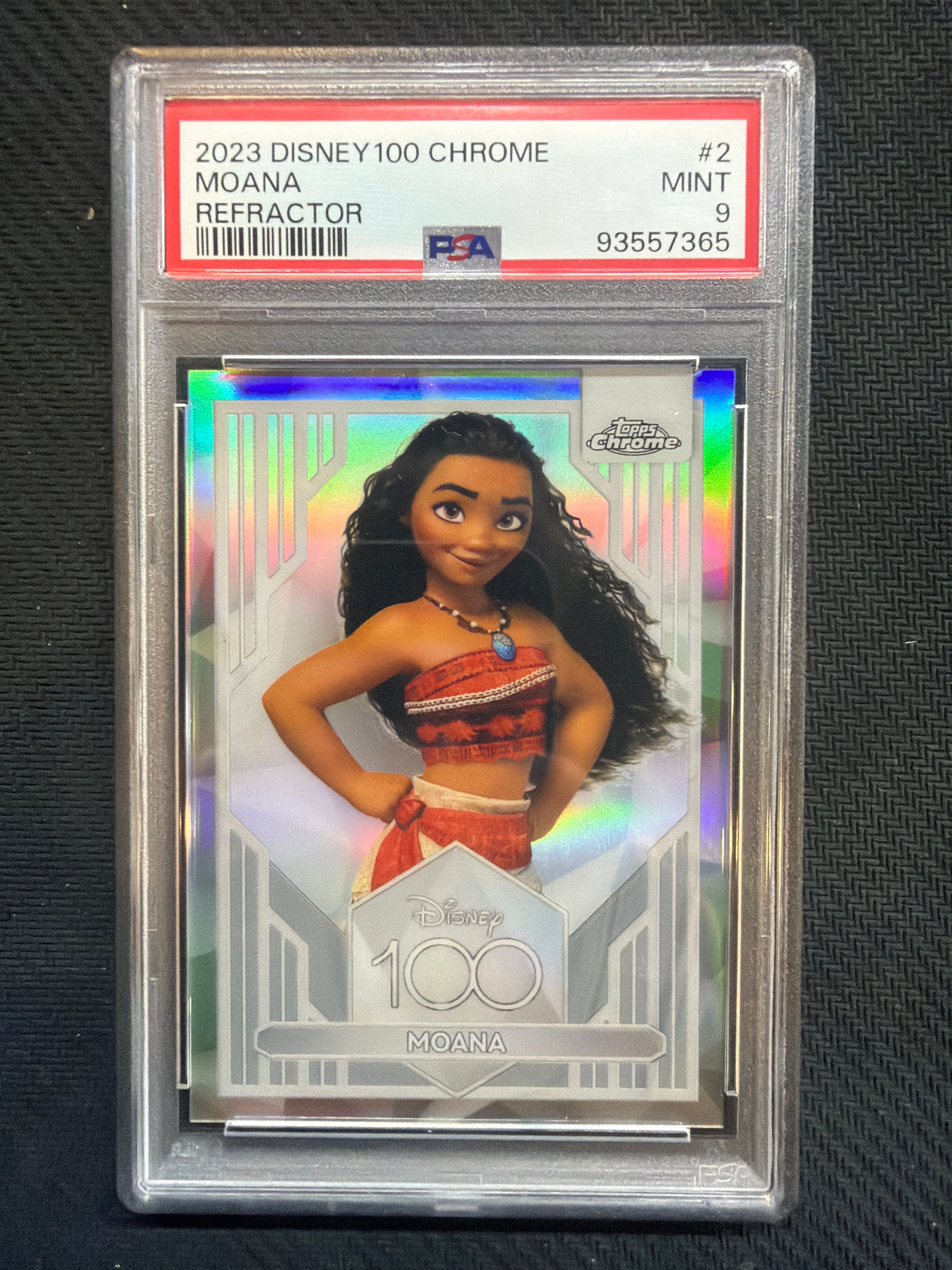 2023 Topps Chrome Disney 100 Moana Refractor #2 PSA 9  365