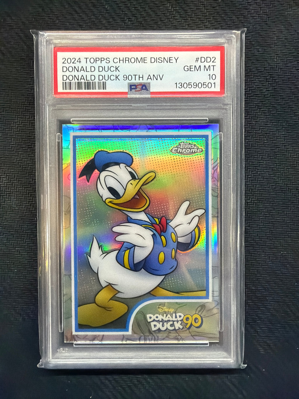 2024 Topps Chrome Disney Donald Duck 90th Anniversary 501 PSA 10
