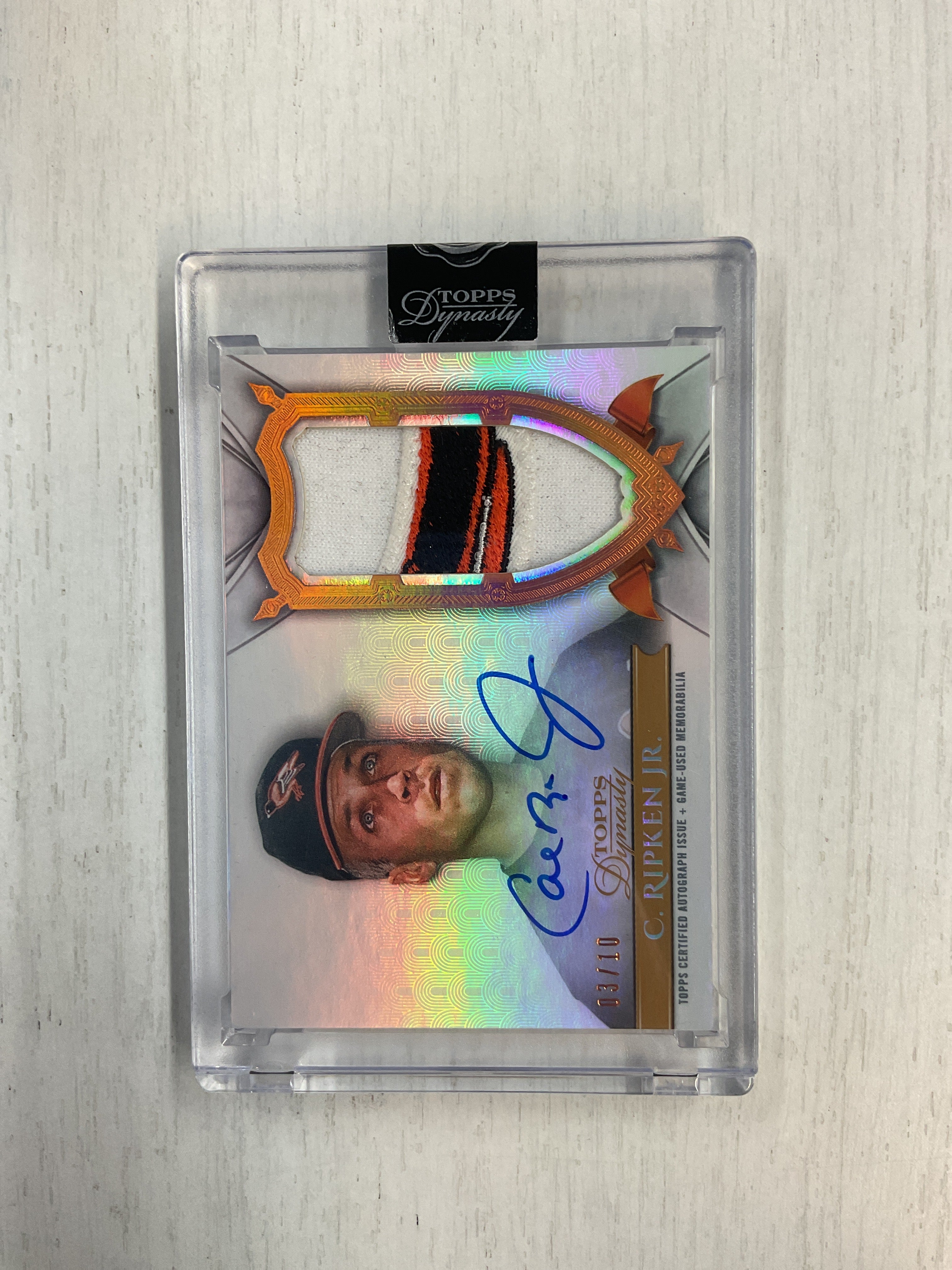 2024 Topps Dynasty Cal Ripken Jr. Patch Auto /10 Orioles