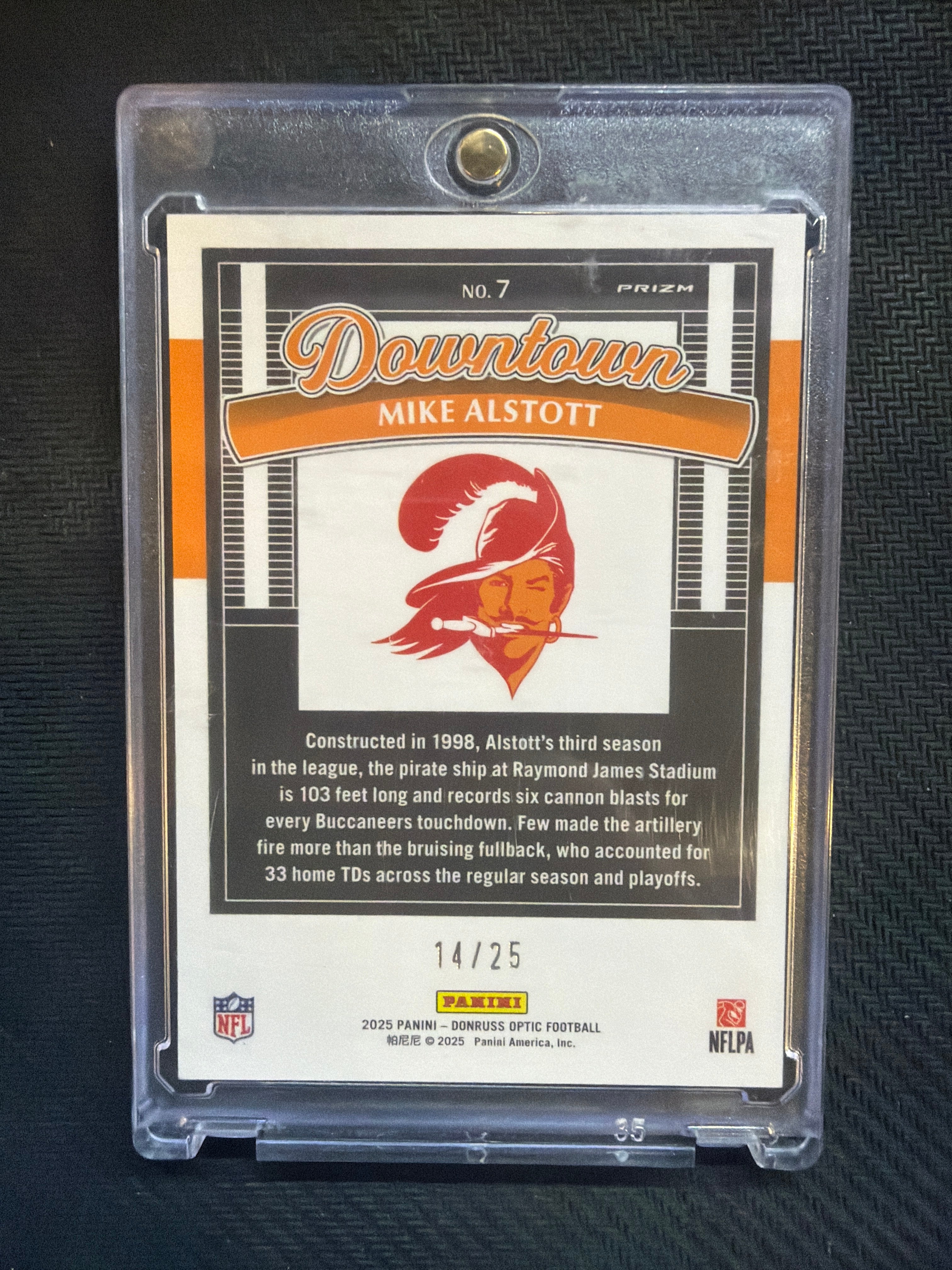 2025 Panini Donruss Optic Mike Alstott Downtown! Pandora /25