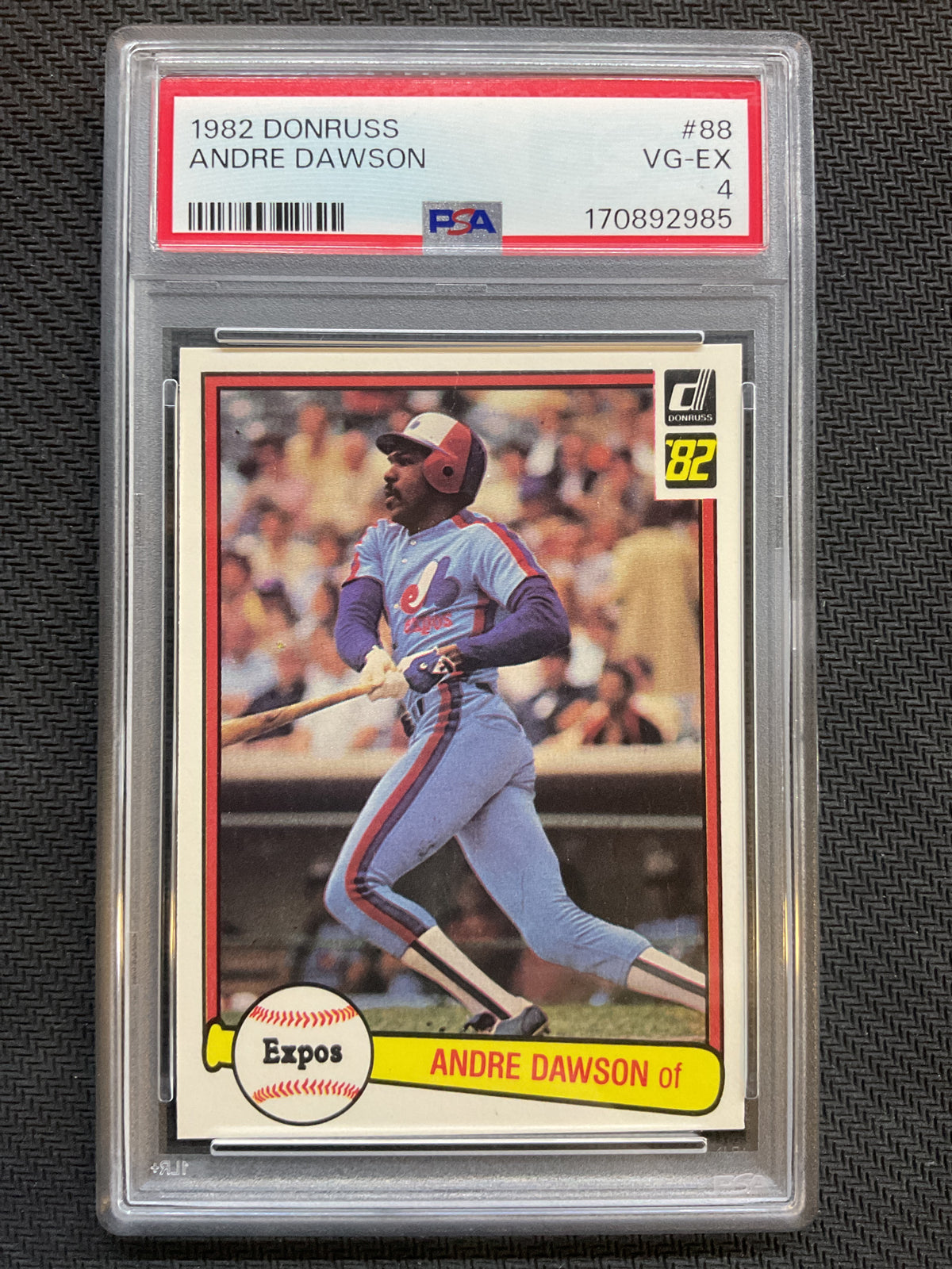 1982 Donruss #88 Andre Dawson PSA 4