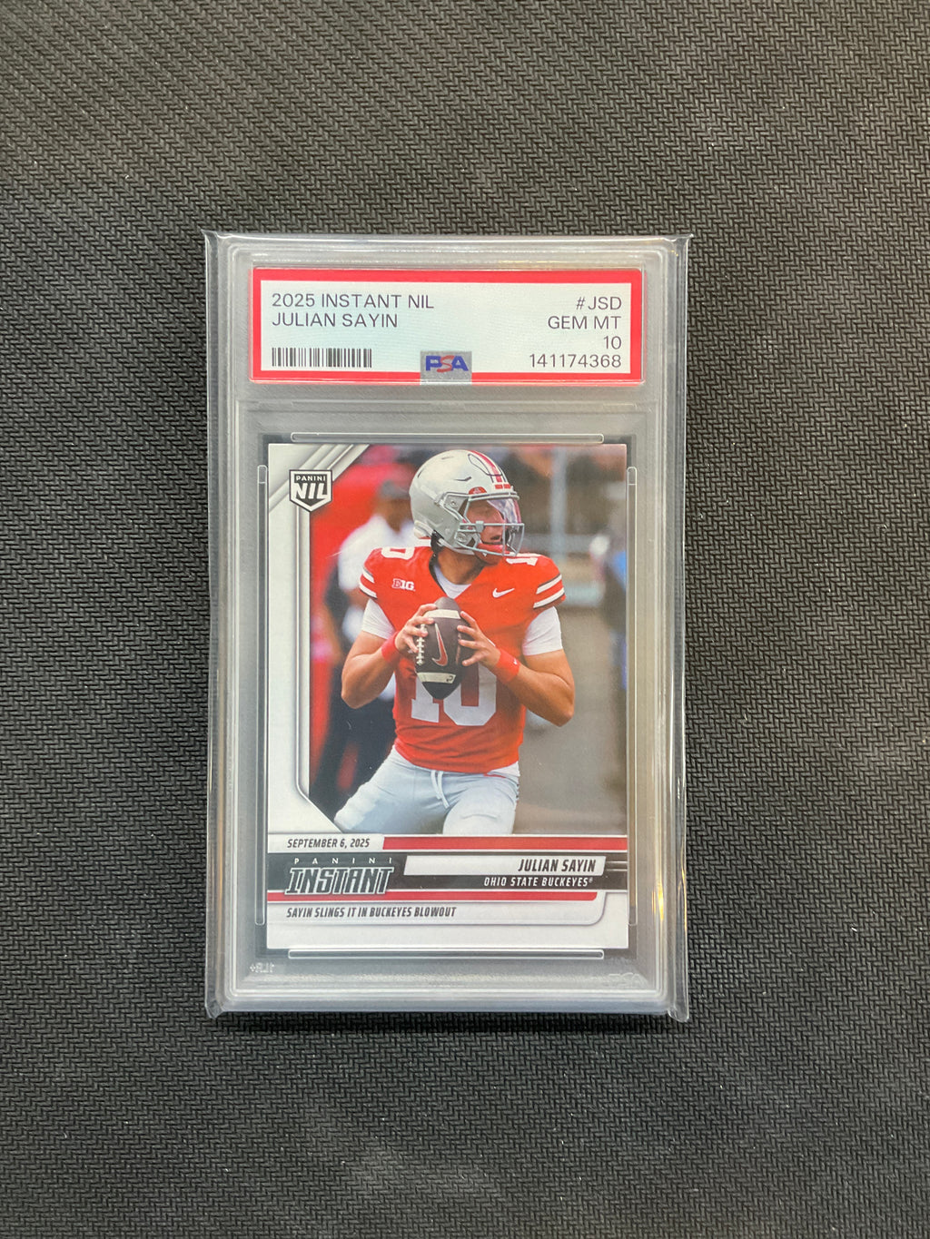 2025 Panini Instant Julian Sayin Rookie #JSD PSA 10