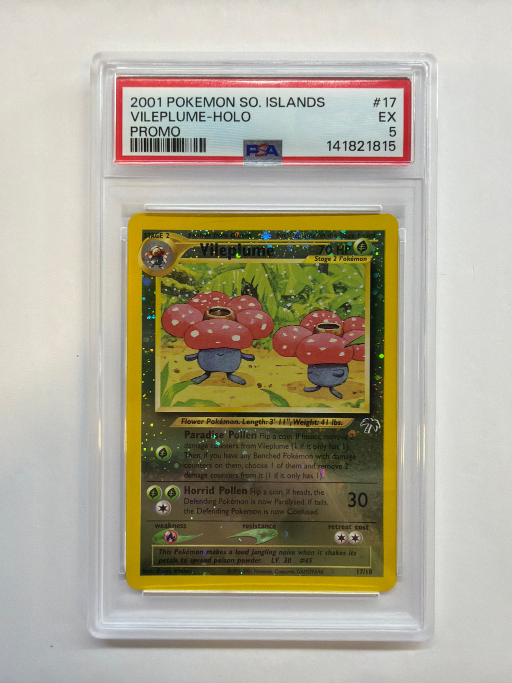 2001 Vileplume Holo 17 Promo  PSA 5