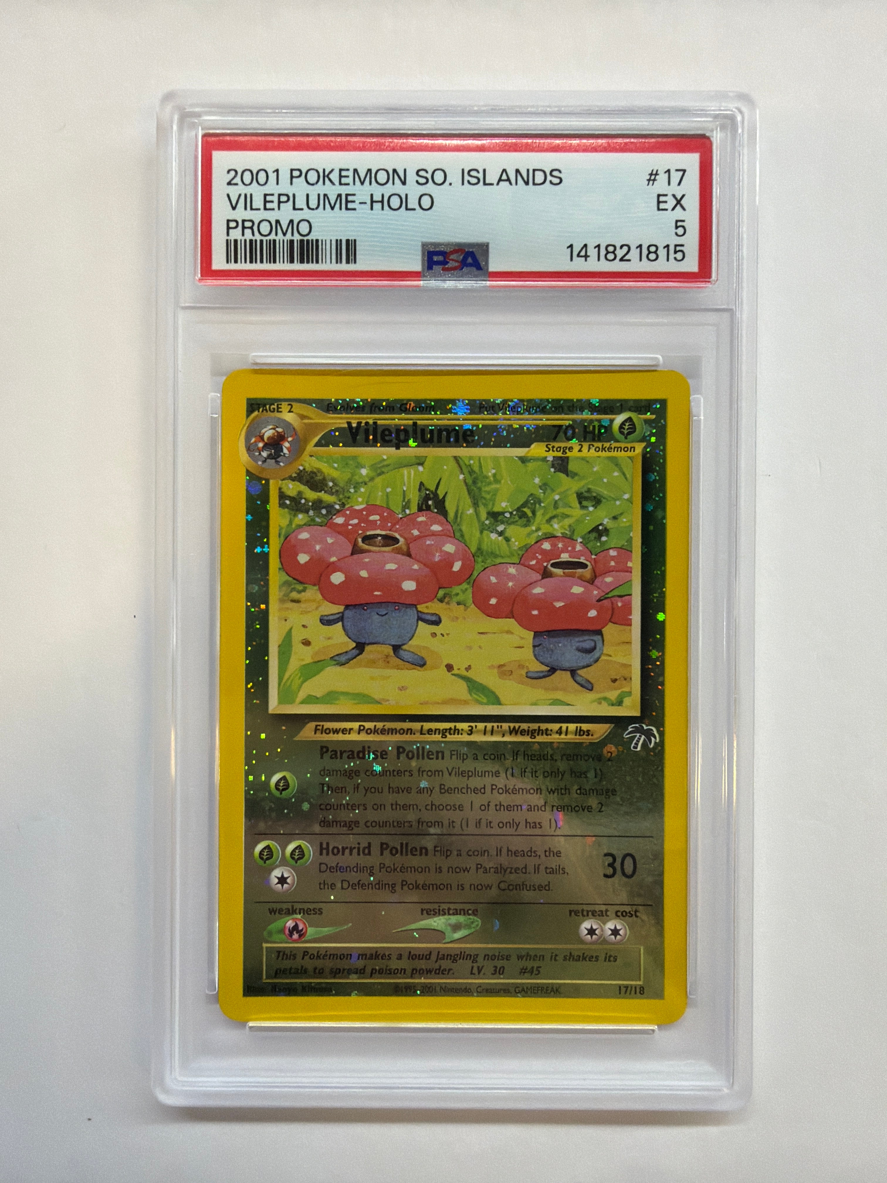 2001 Vileplume Holo 17 Promo  PSA 5