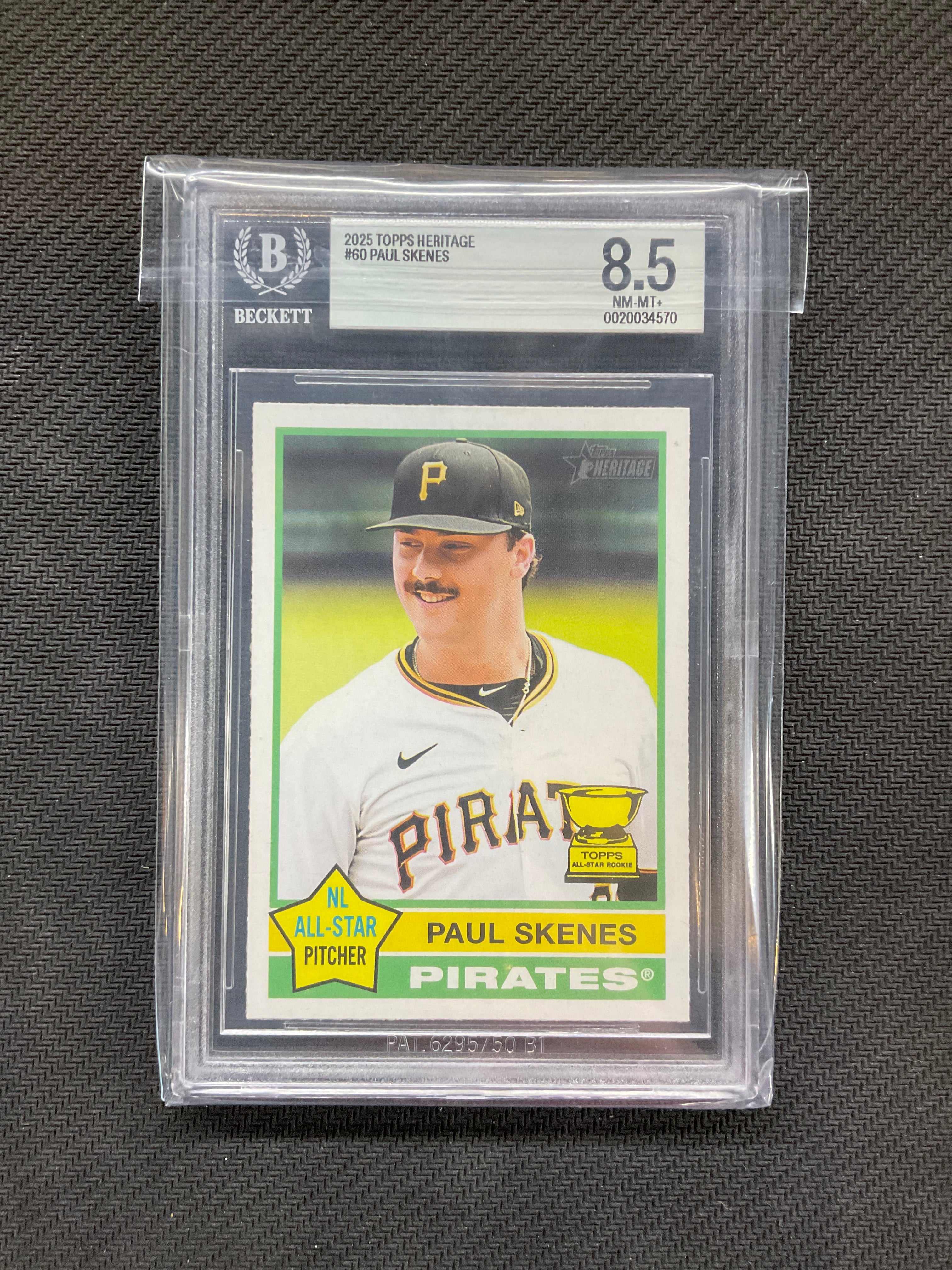 2025 Topps Heritage Paul Skenes BGS 8.5