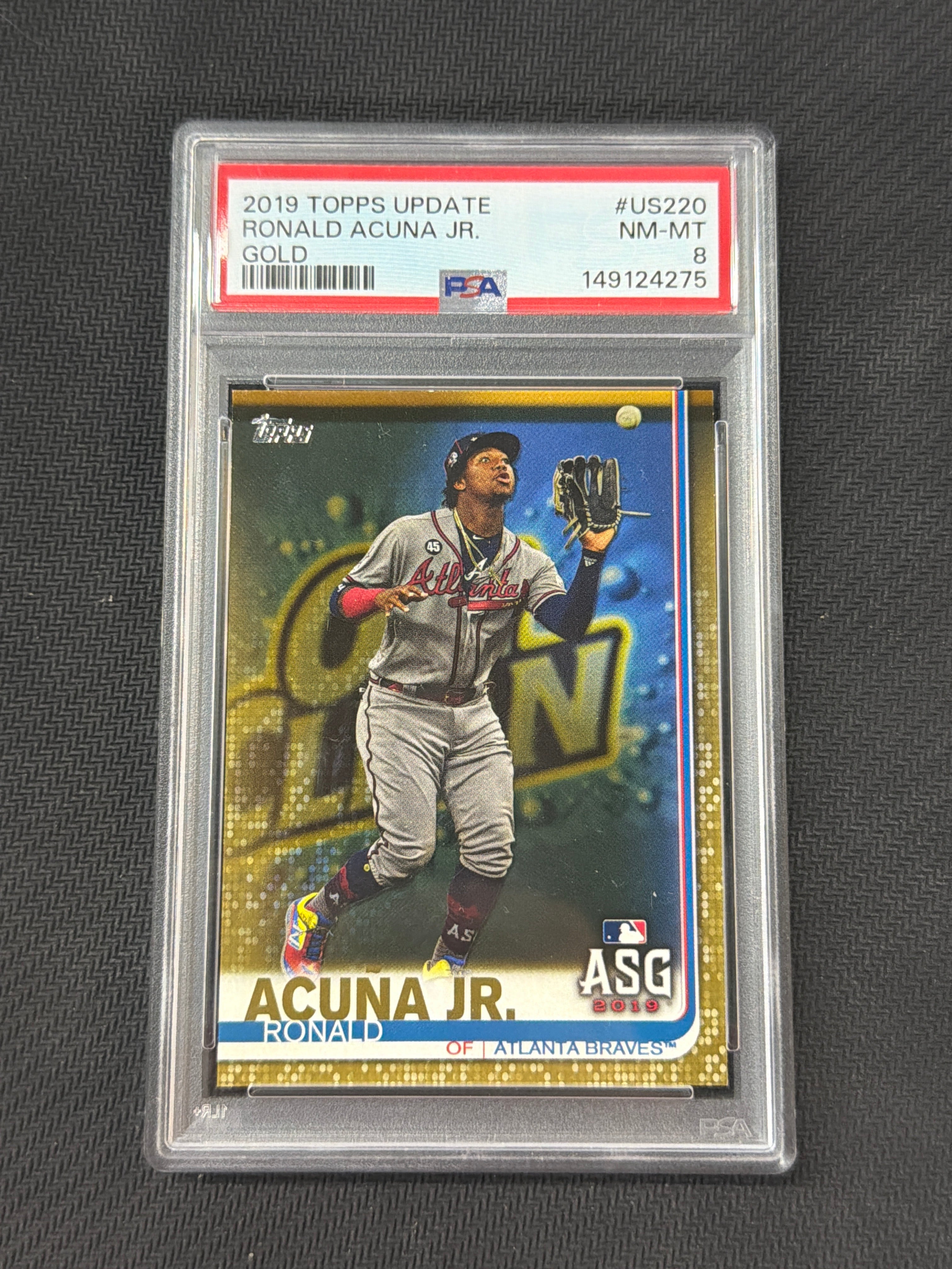 2019 Topps Update Ronald Acuna Jr. Gold /2019 Braves ASG PSA 8