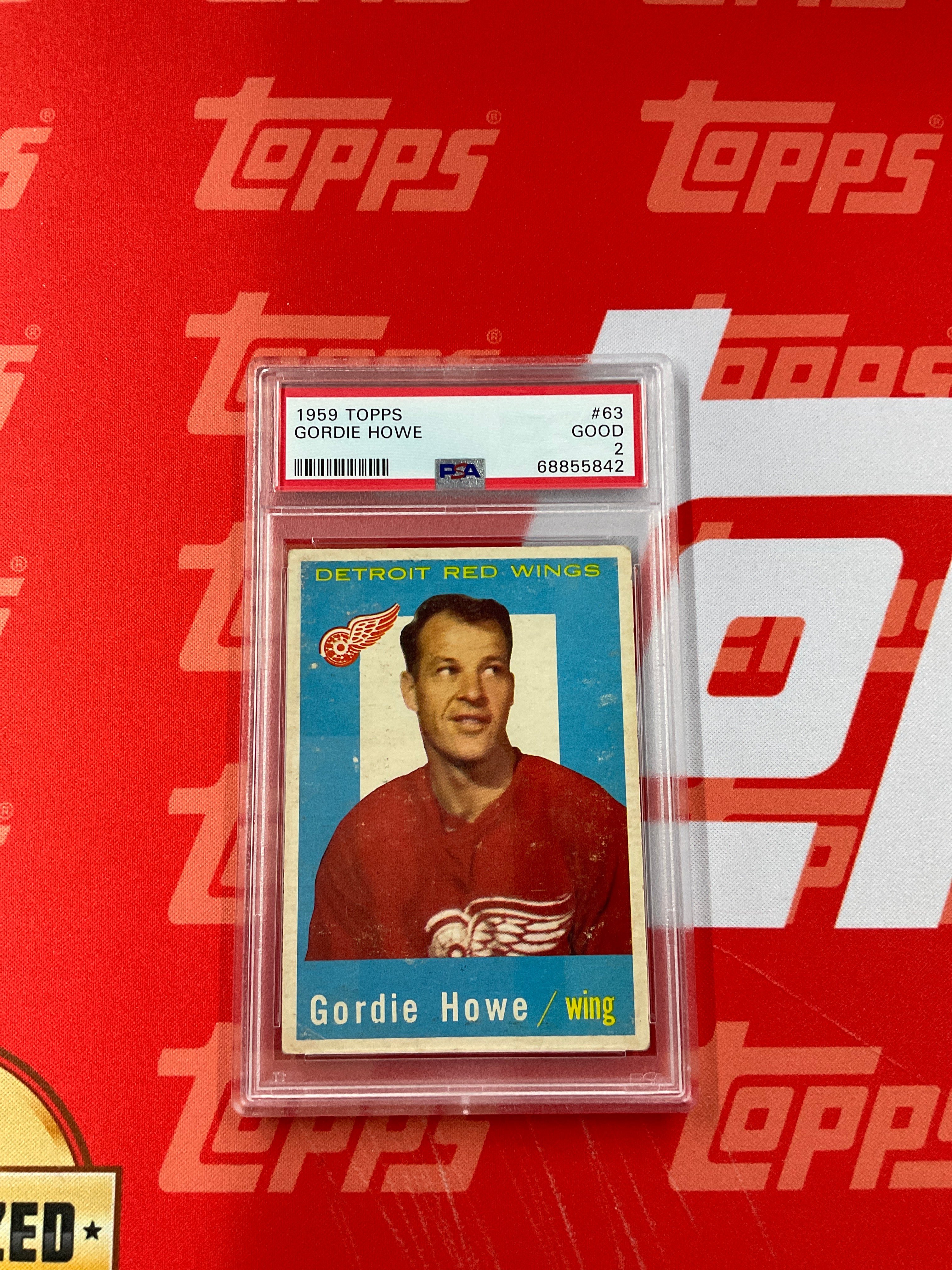 1959 Topps Gordie Howe PSA 2 Red Wings