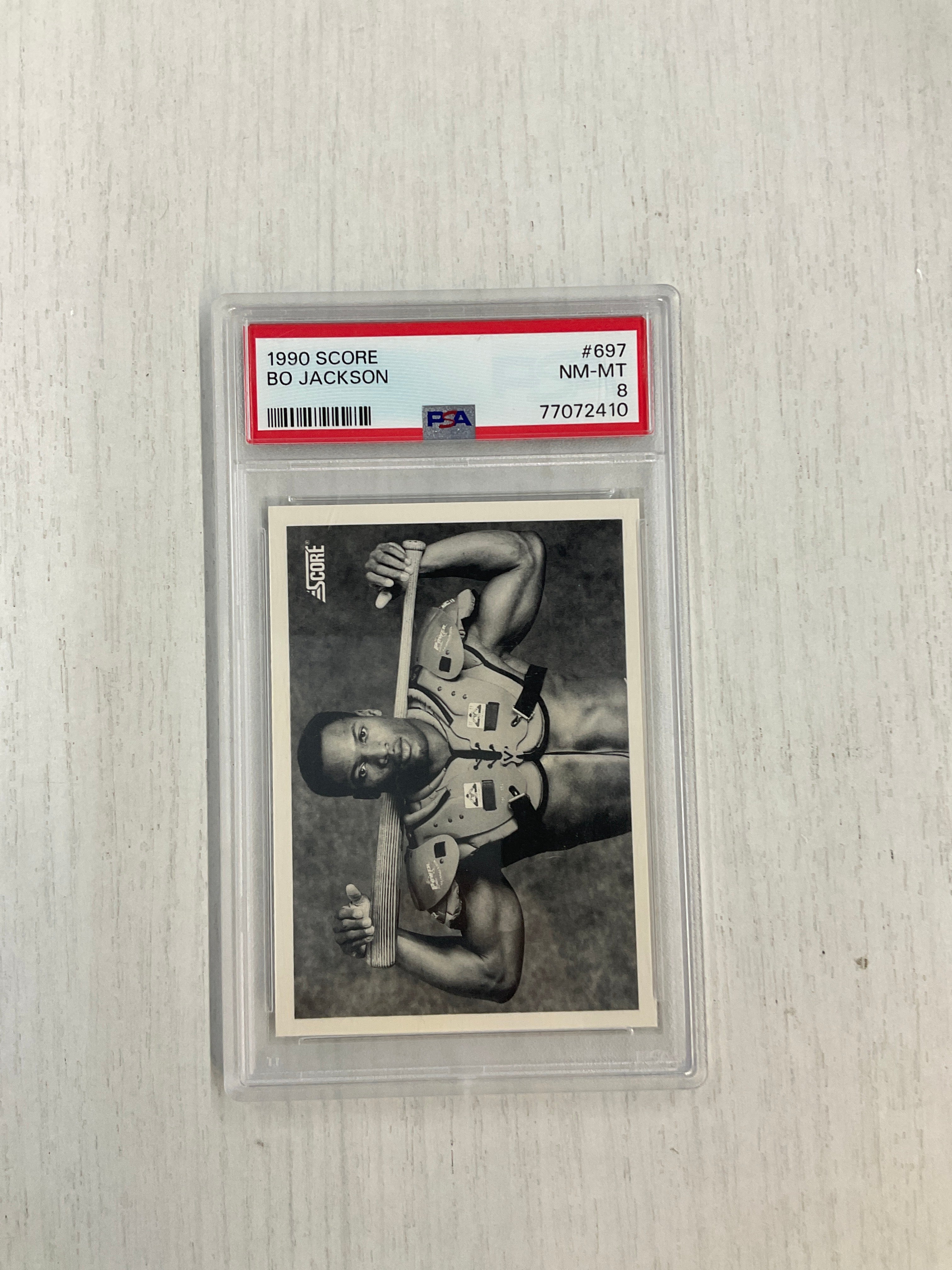 1990 Score Bo Jackson #697 Rookie PSA 8 Baseball Football