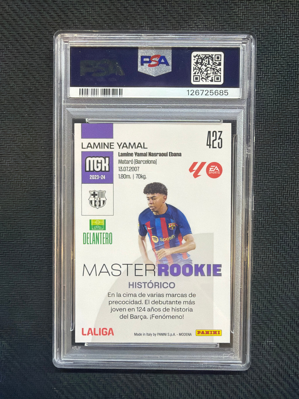 2023-24 Megacracks Liga LaMine Yamal Rookie Ea Sports PSA 8