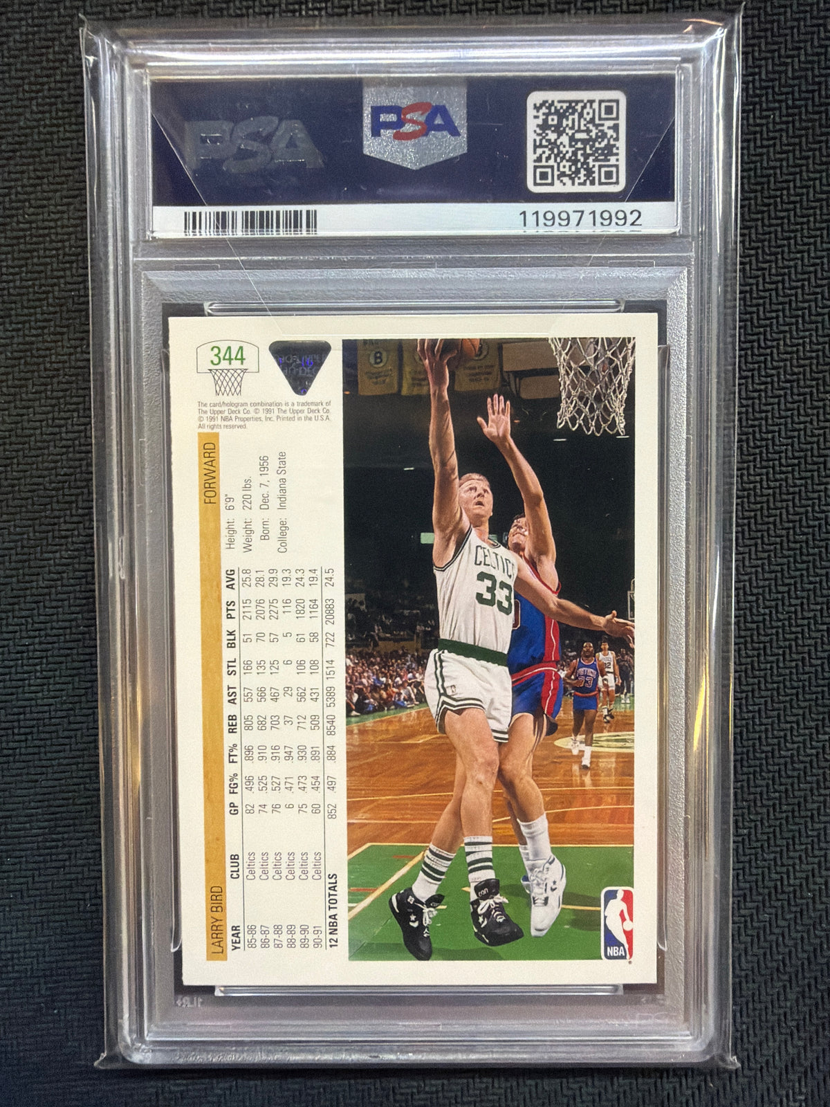 1991 Upper Deck Larry Bird #344 PSA 10 Celtics