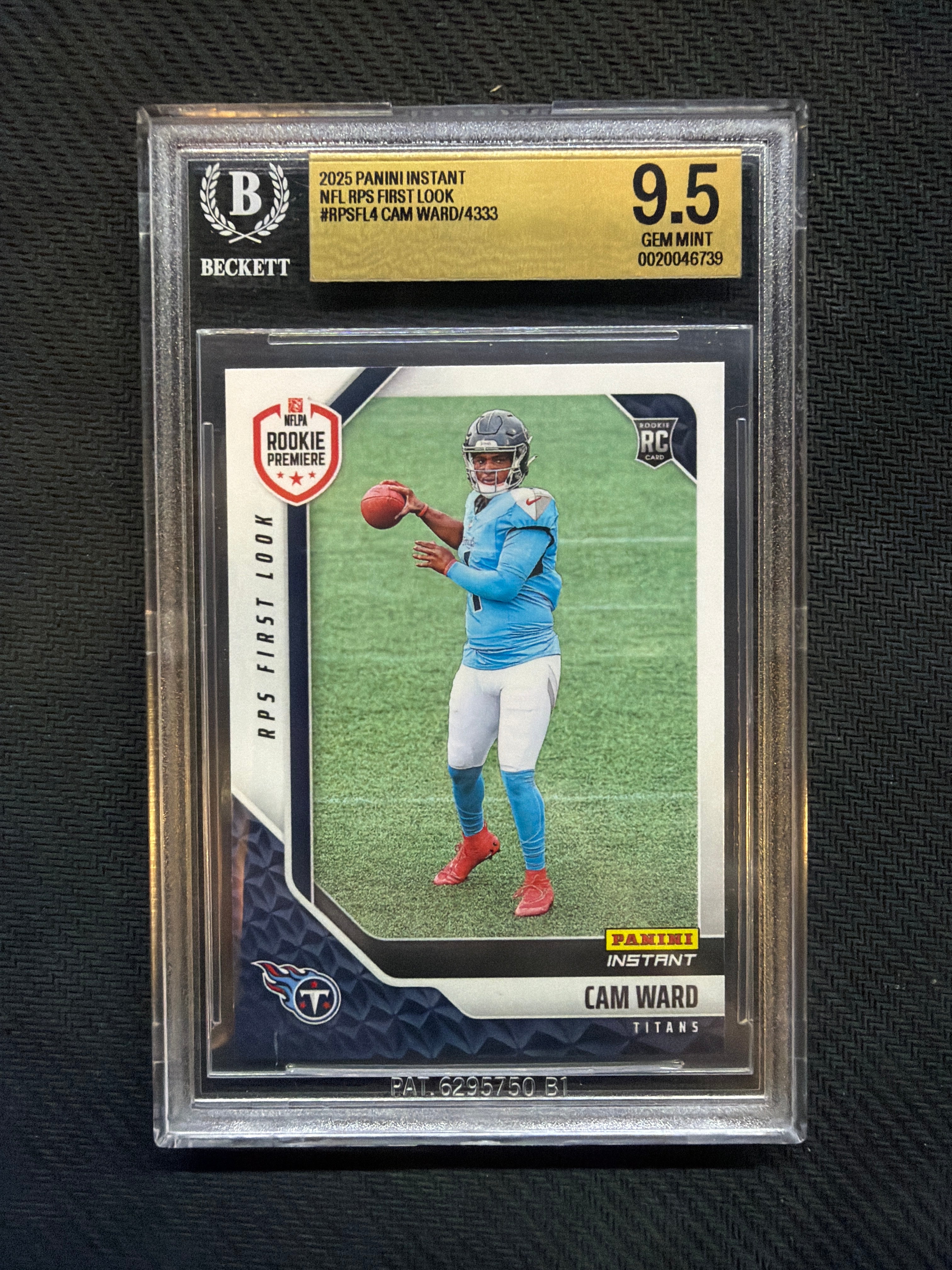 2025 Panini Instant Cam Ward Rookie BGS 9.5 Titans 739