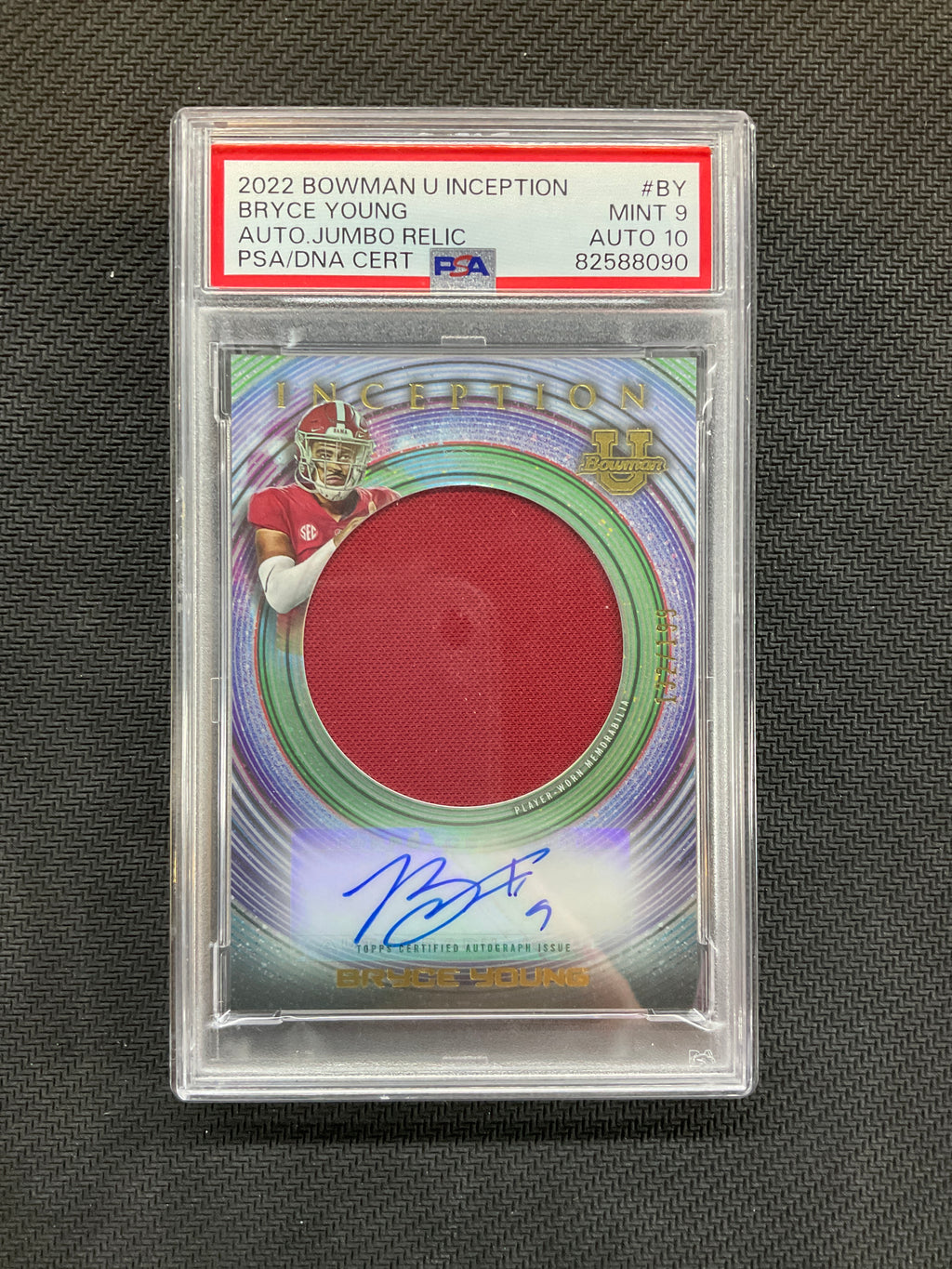 2022 Bowman U Inception Bryce Young Patch Auto /199 PSA 9 10 Alabama 090
