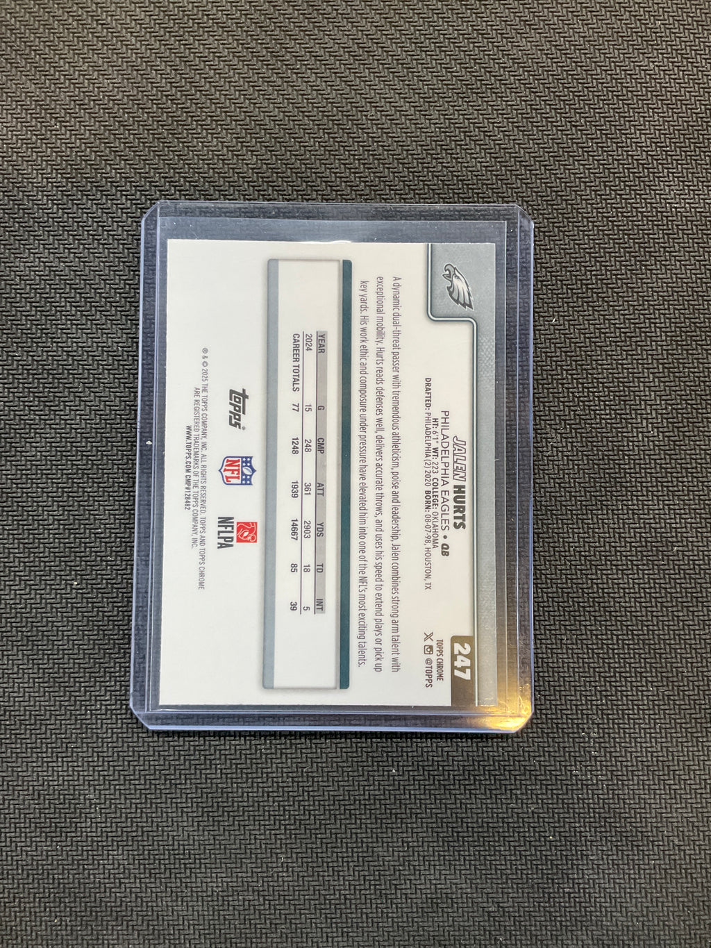 2025 Topps Chrome Jalen Hurts Lightboard Eagles