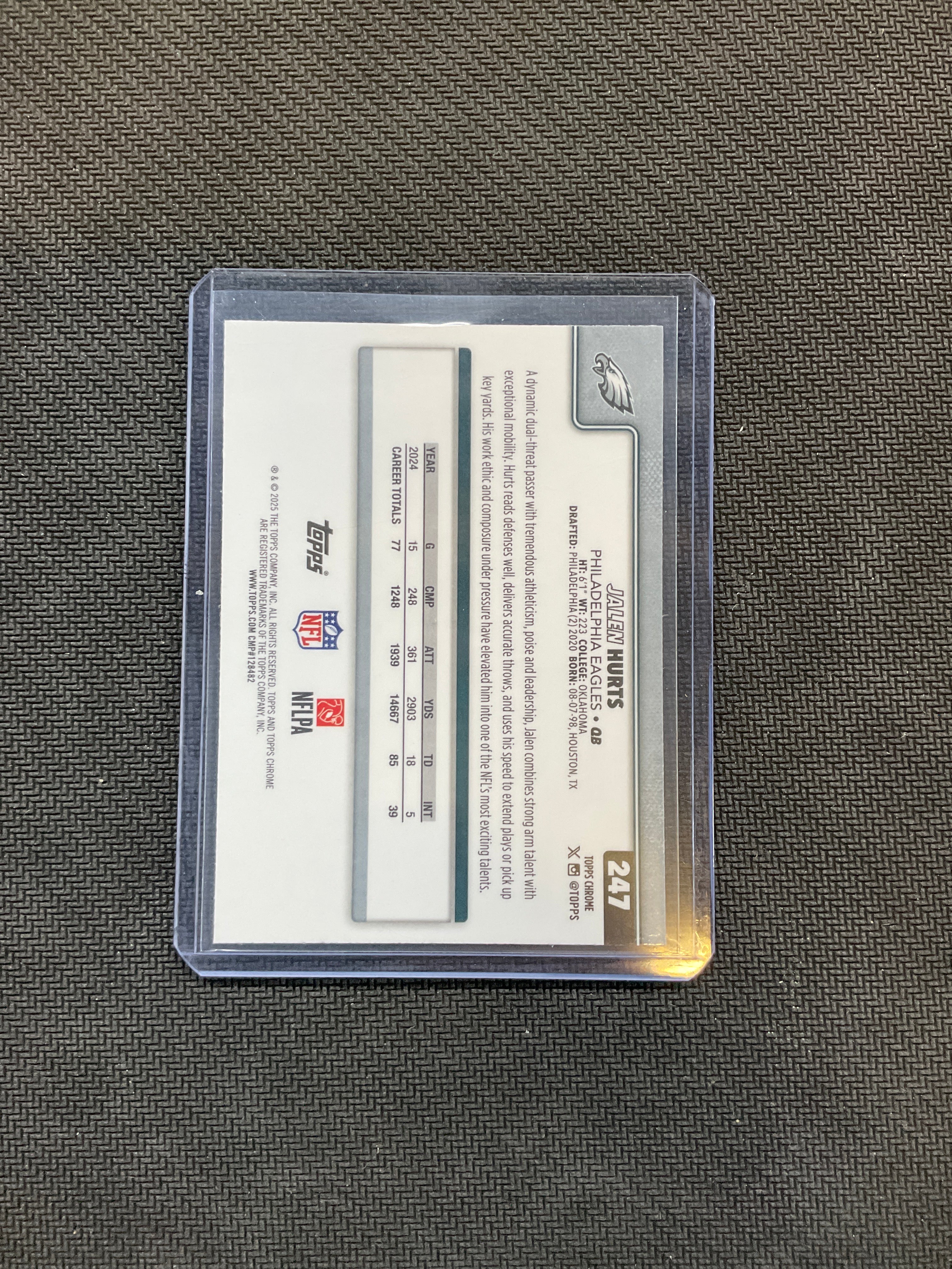 2025 Topps Chrome Jalen Hurts Lightboard Eagles