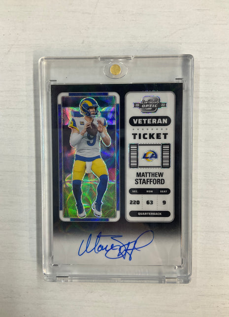 2022 Contenders Optic Matthew Stafford Auto Pandora /25