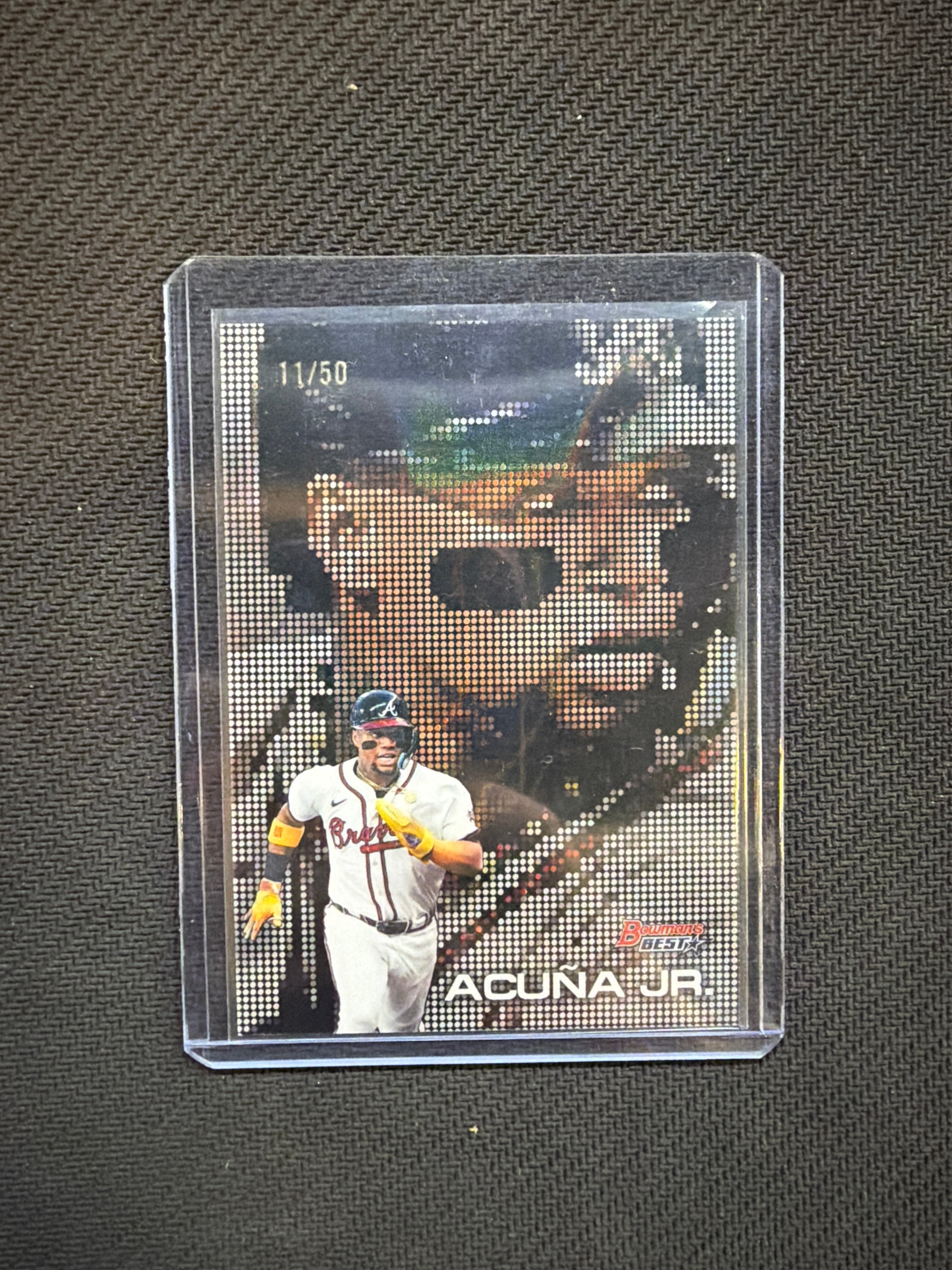 2025 Bowman's Best Ronald Acuna Jr. Pixel Portraits Lava Refractor /50 Braves