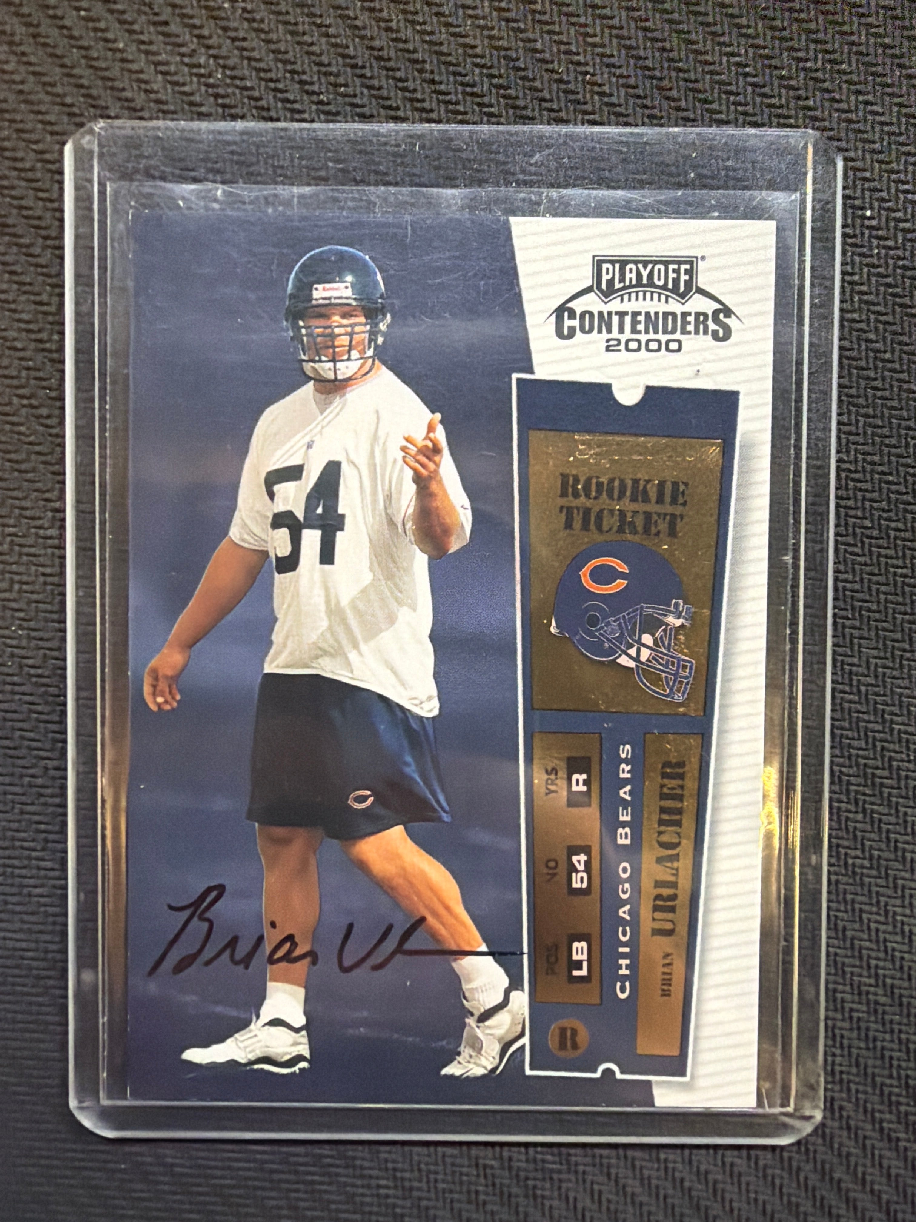 2000 Playoff Contenders Brian Urlacher Rookie Auto #103 Bears
