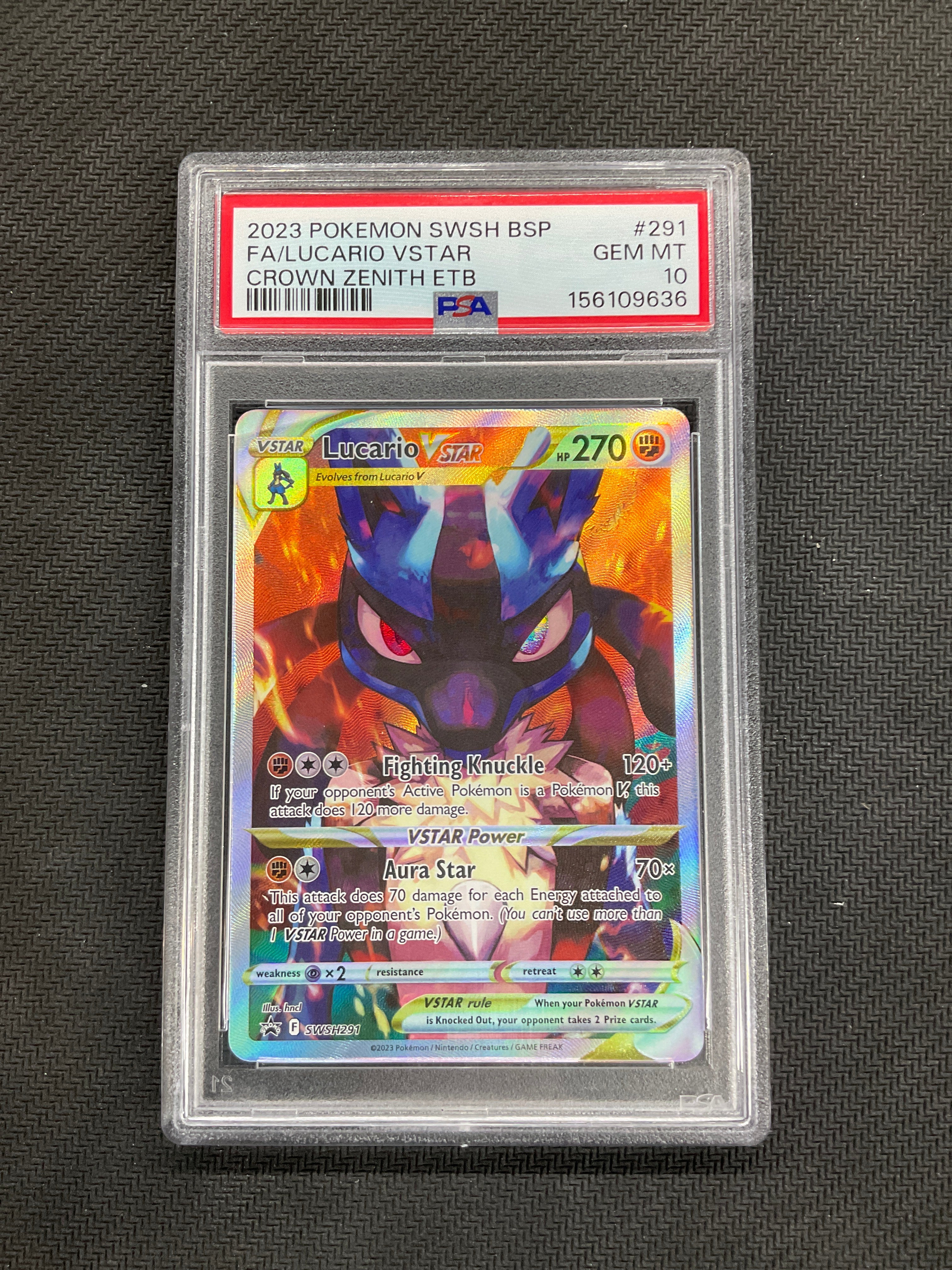 2025 Pokemon Crown Zenith Elite Trainer Promo Lucario VSTAR #291 PSA 10
