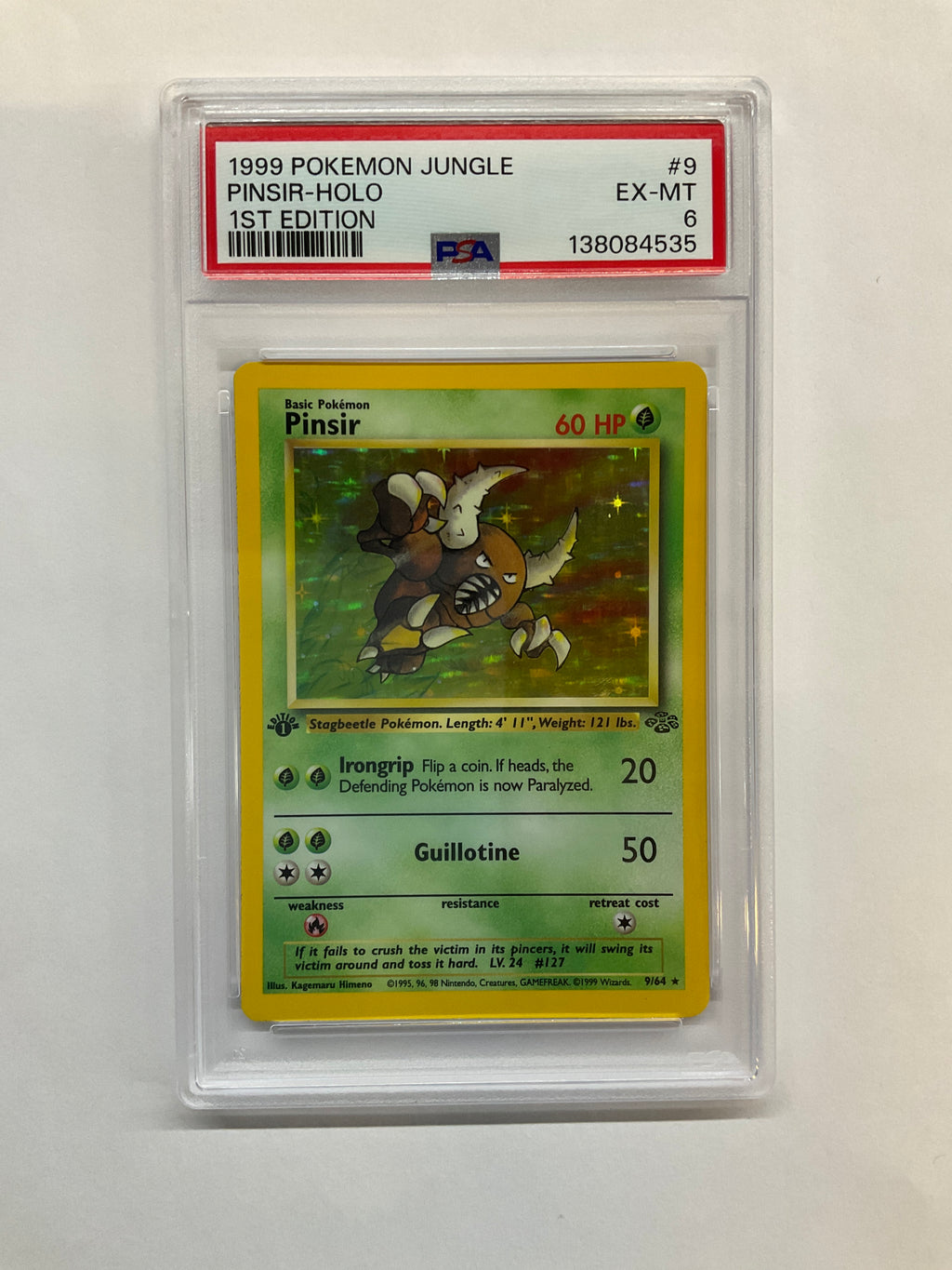 1999 Pokemon Pinsir Holo 9 1st Edition #9 PSA 6