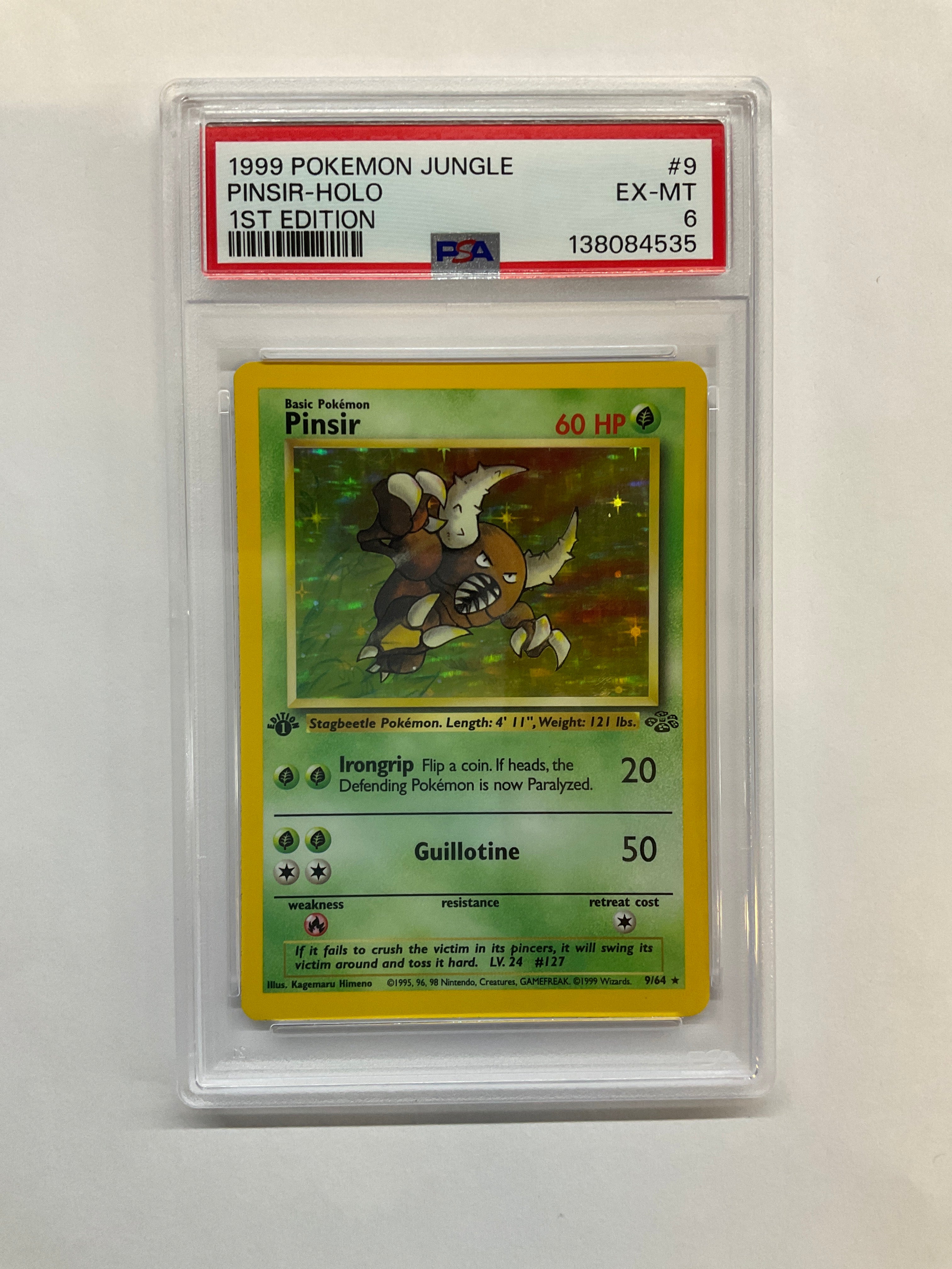 1999 Pokemon Pinsir Holo 9 1st Edition #9 PSA 6