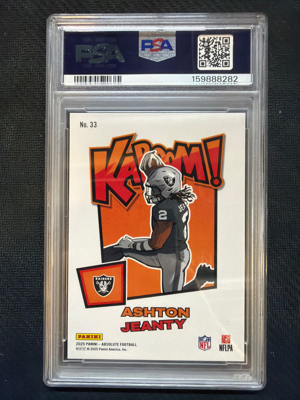 2025 Absolute Ashton Jeanty Kaboom! Horizontal PSA 10 282