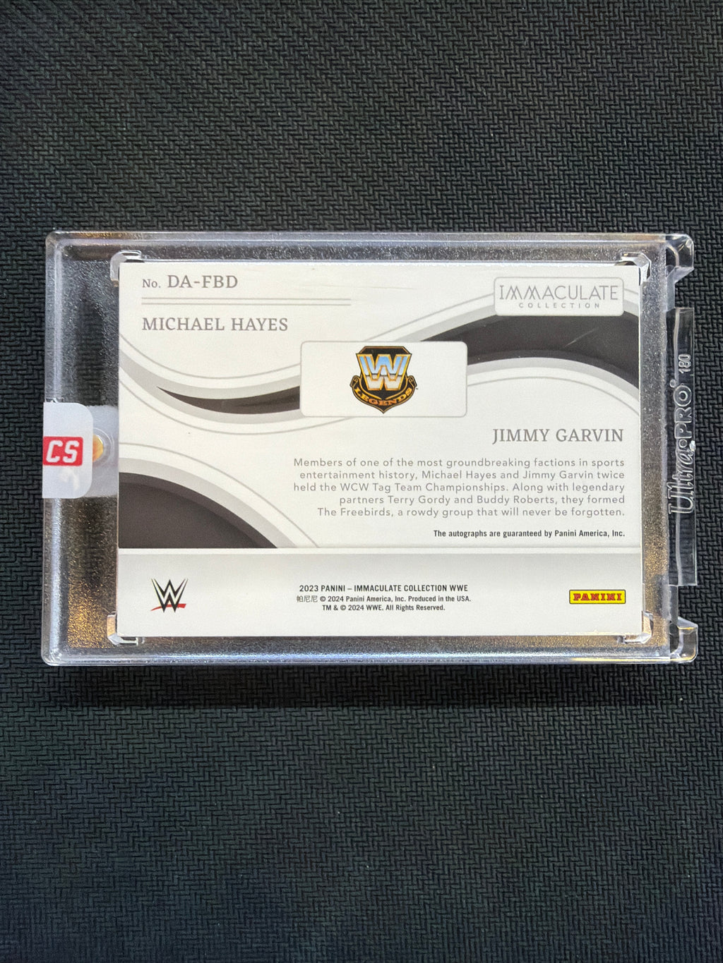 2023 Immaculate WWE Michael Hayes Jimmy Garvin Dual Auto /25