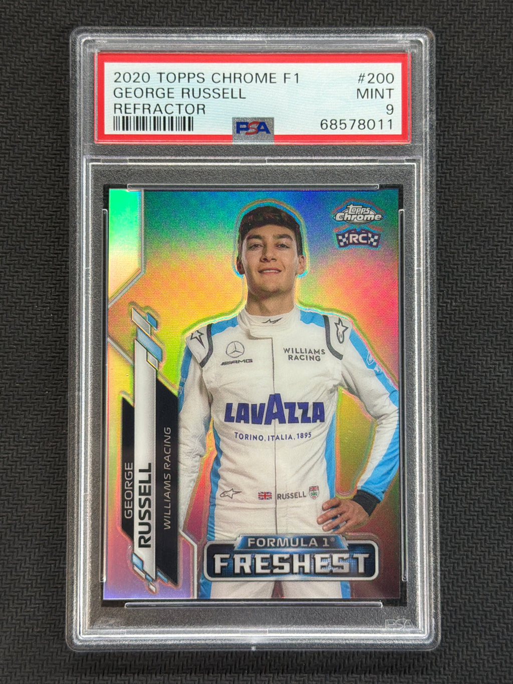 2020 Topps Chrome F1 George Russell #200 Refractor PSA 9 011