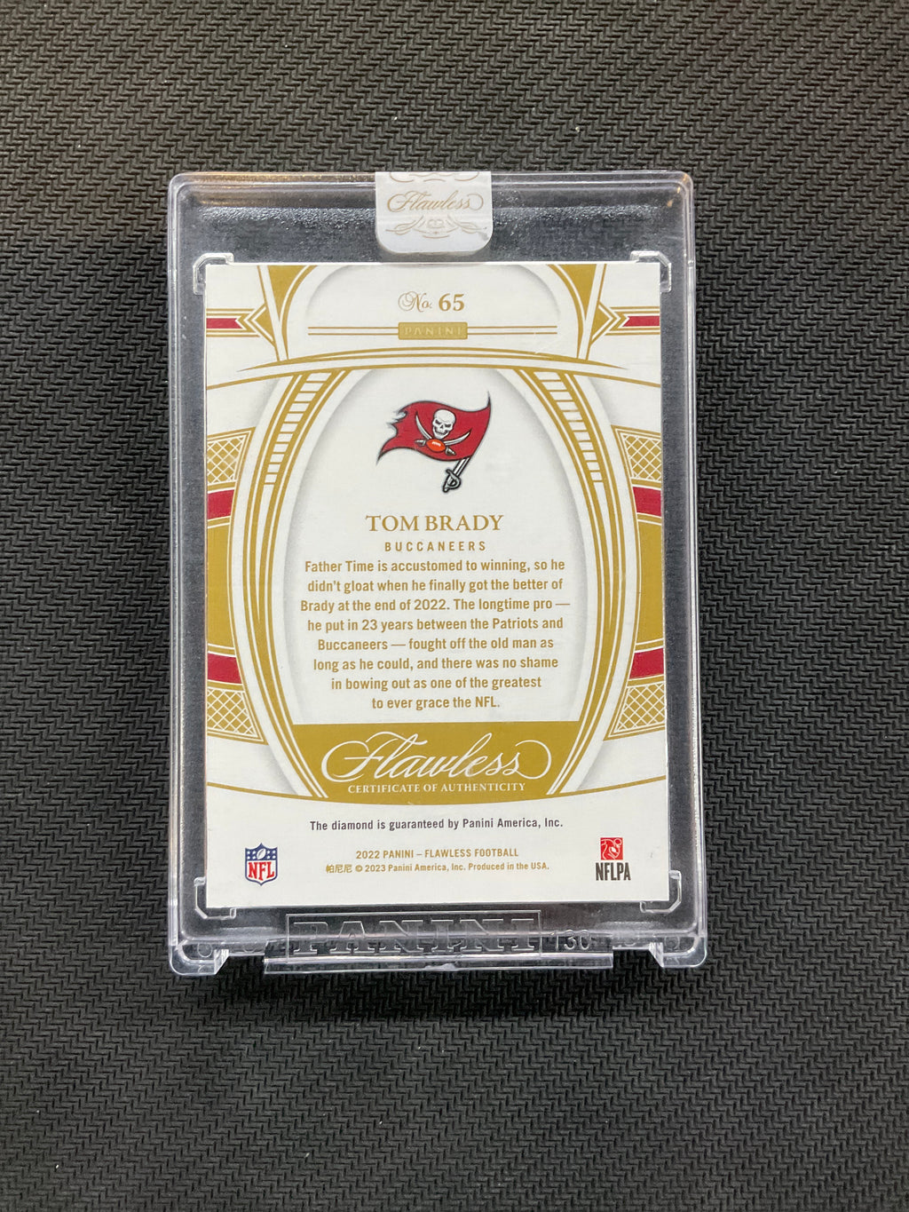 2022 Panini Flawless Tom Brady Diamond /10