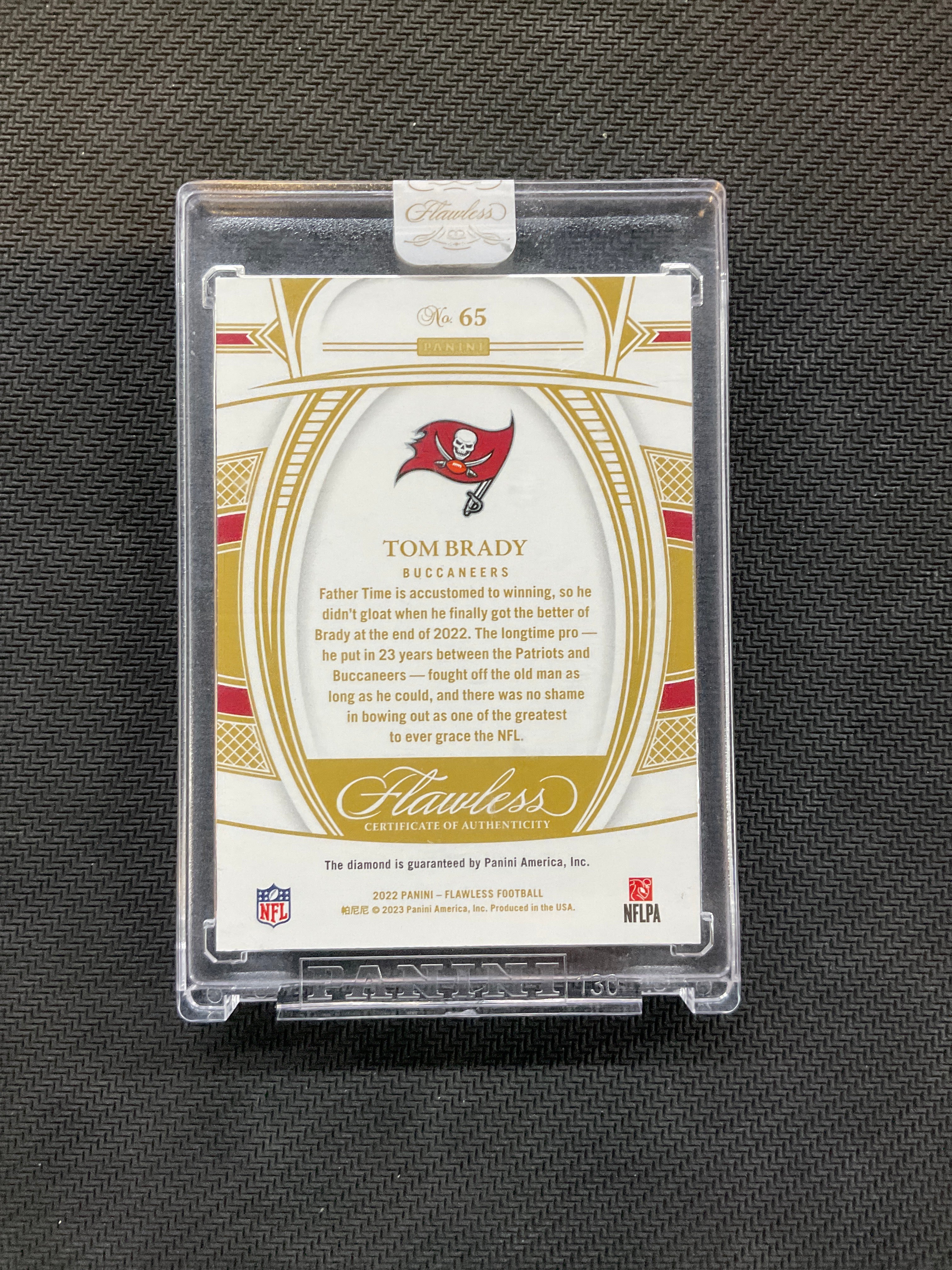 2022 Panini Flawless Tom Brady Diamond /10