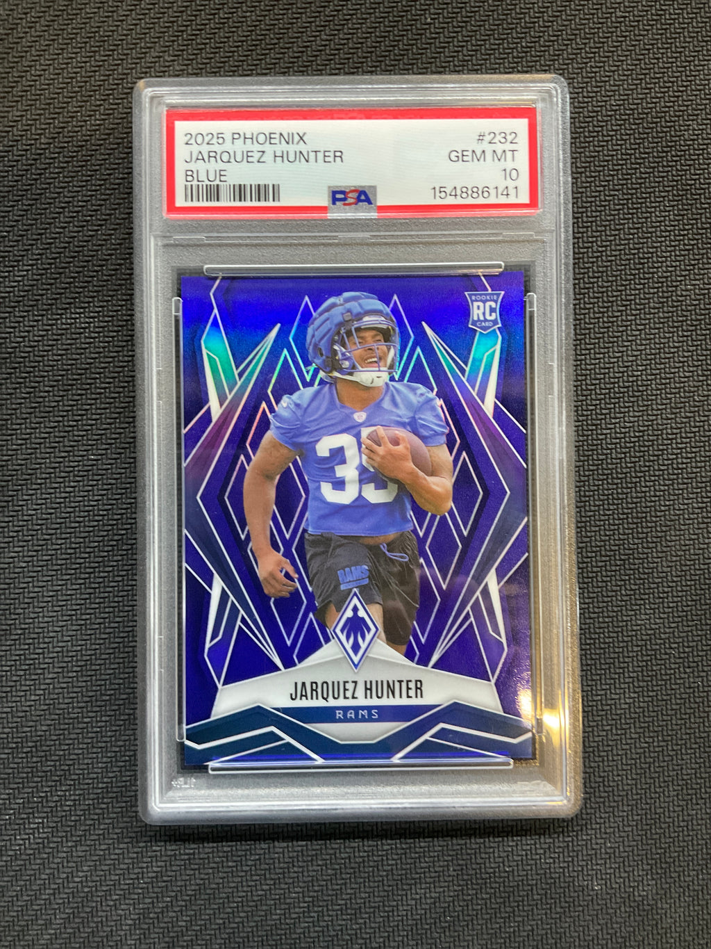 2025 Phoeniz Jarquez Hunter Blue /50 PSA 10 Auburn